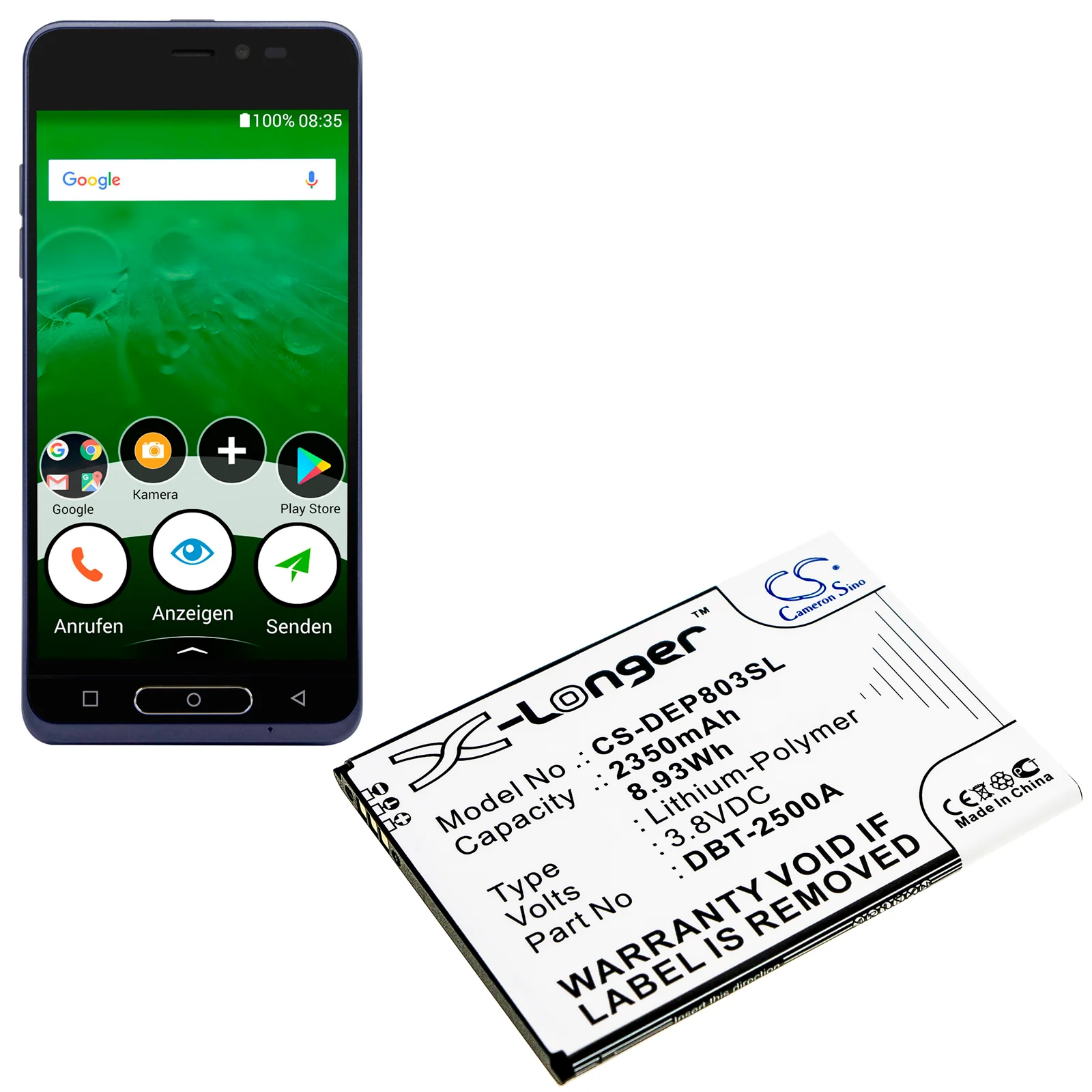 CS-DEP803SL : Battery for Doro 8035, DSB-0170 - Replaces Doro DBT-2500A - Image 4