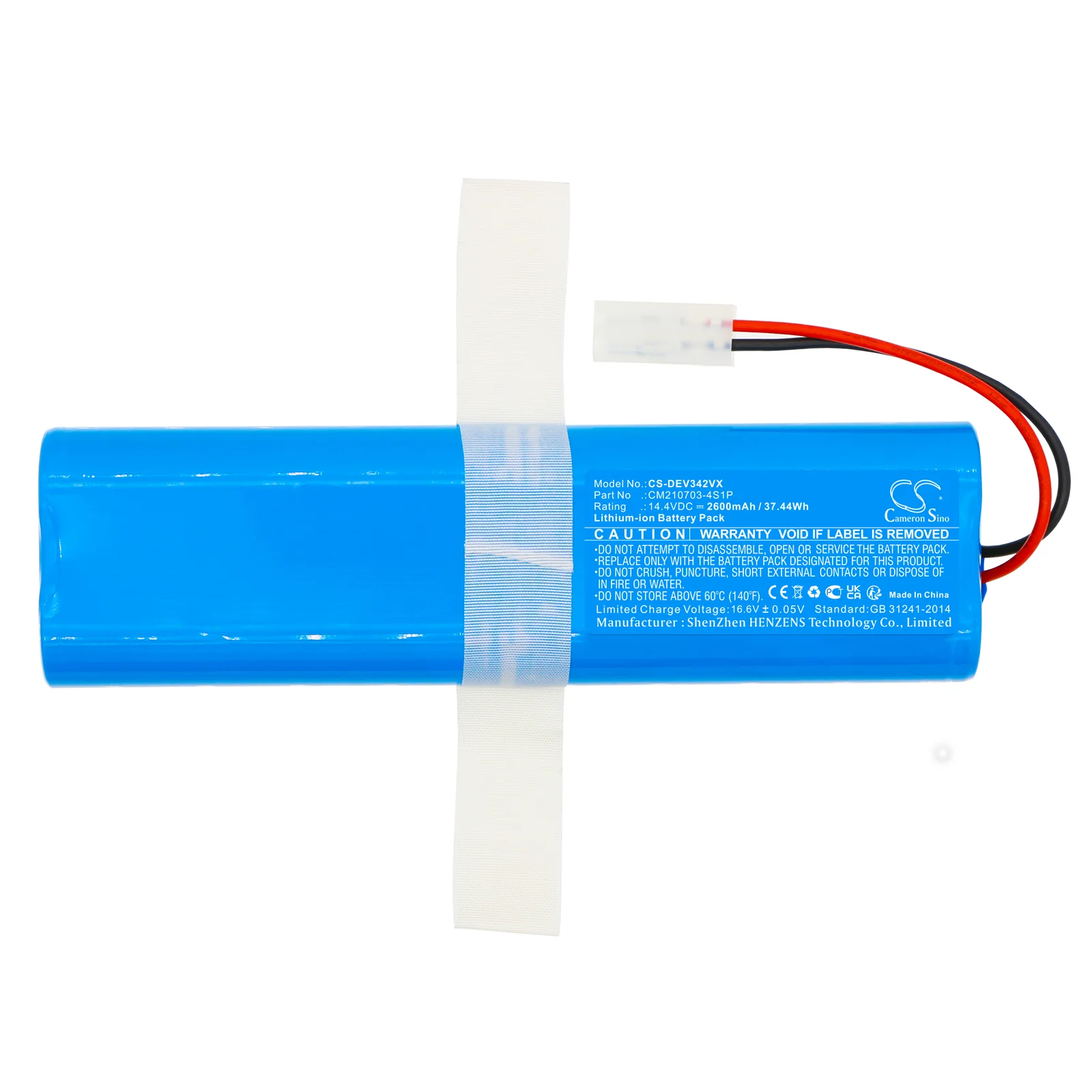 CS-DEV342VX : Battery for Dirt Devil EV3420 - Replaces Dirt Devil CM210703-4S1P