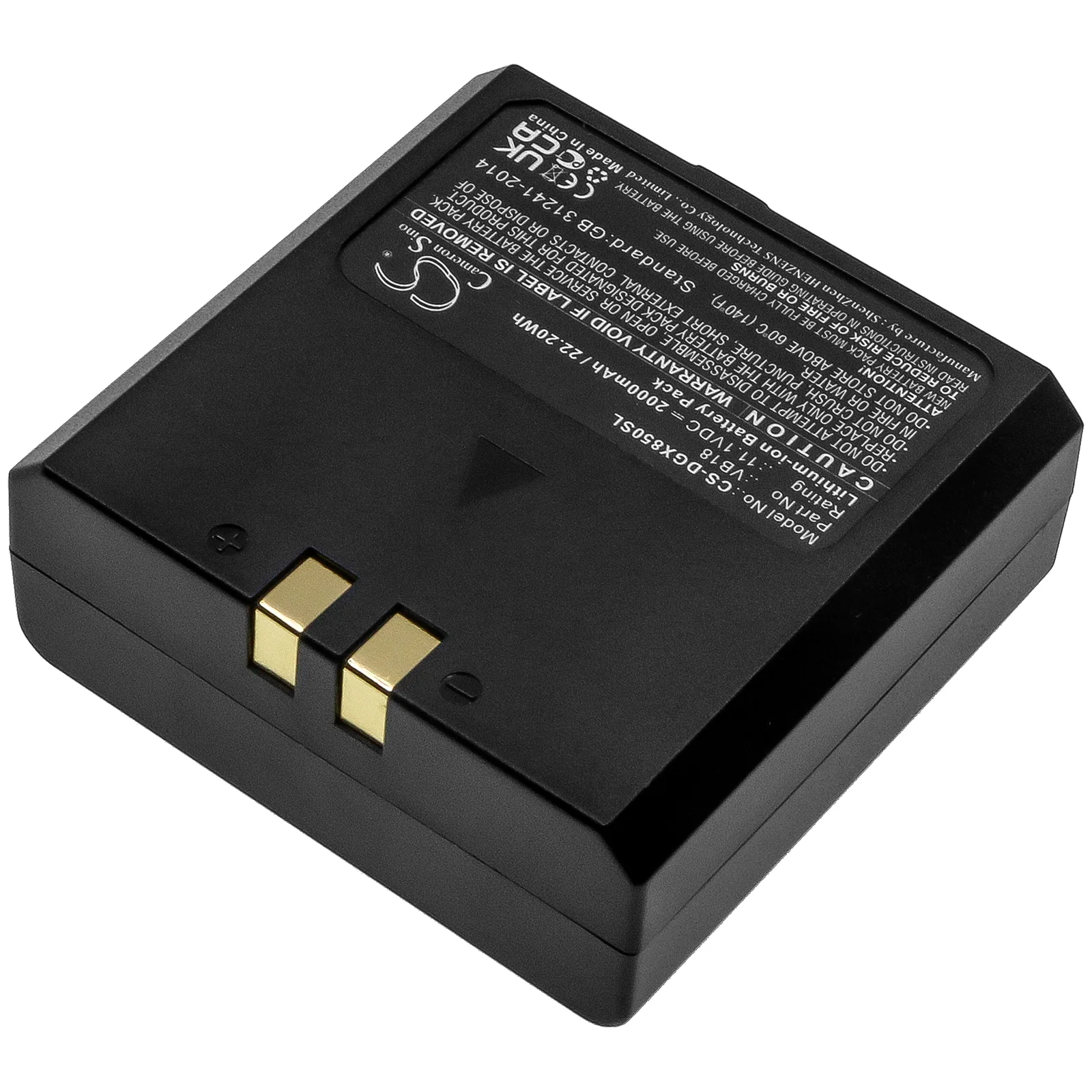 CS-DGX850SL : Battery for Flashpoint Zoom Li-on Flash, VB-18, Zoom Li-on R2 TTL - Replaces Flashpoint FPLFSMZLRB - Image 2