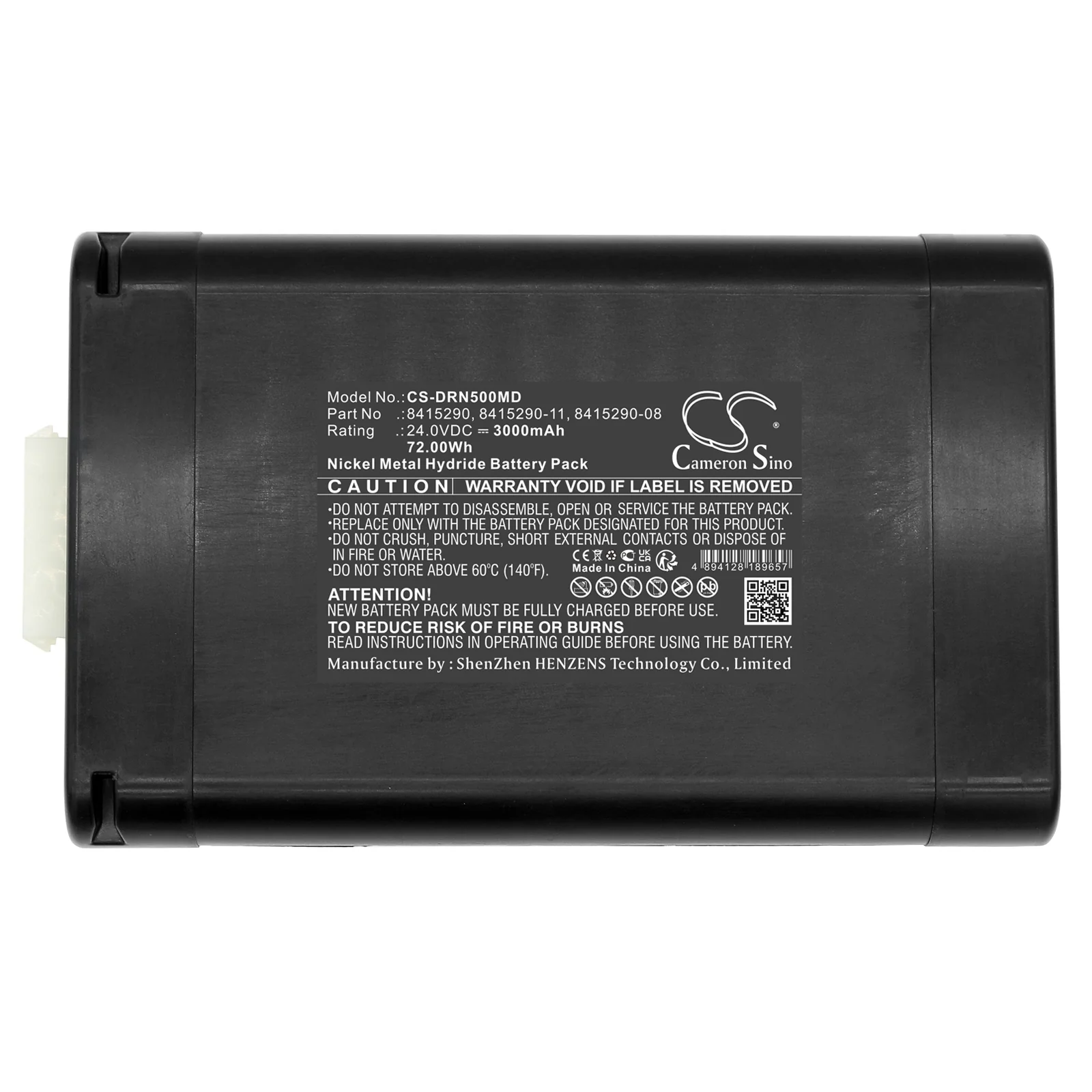 CS-DRN500MD : Battery for Drager Babylog VN500, Monitor c700, Evita V500 and others - Replaces Drager 8415290, 8415290-11, 8415290-08 and others - Image 3