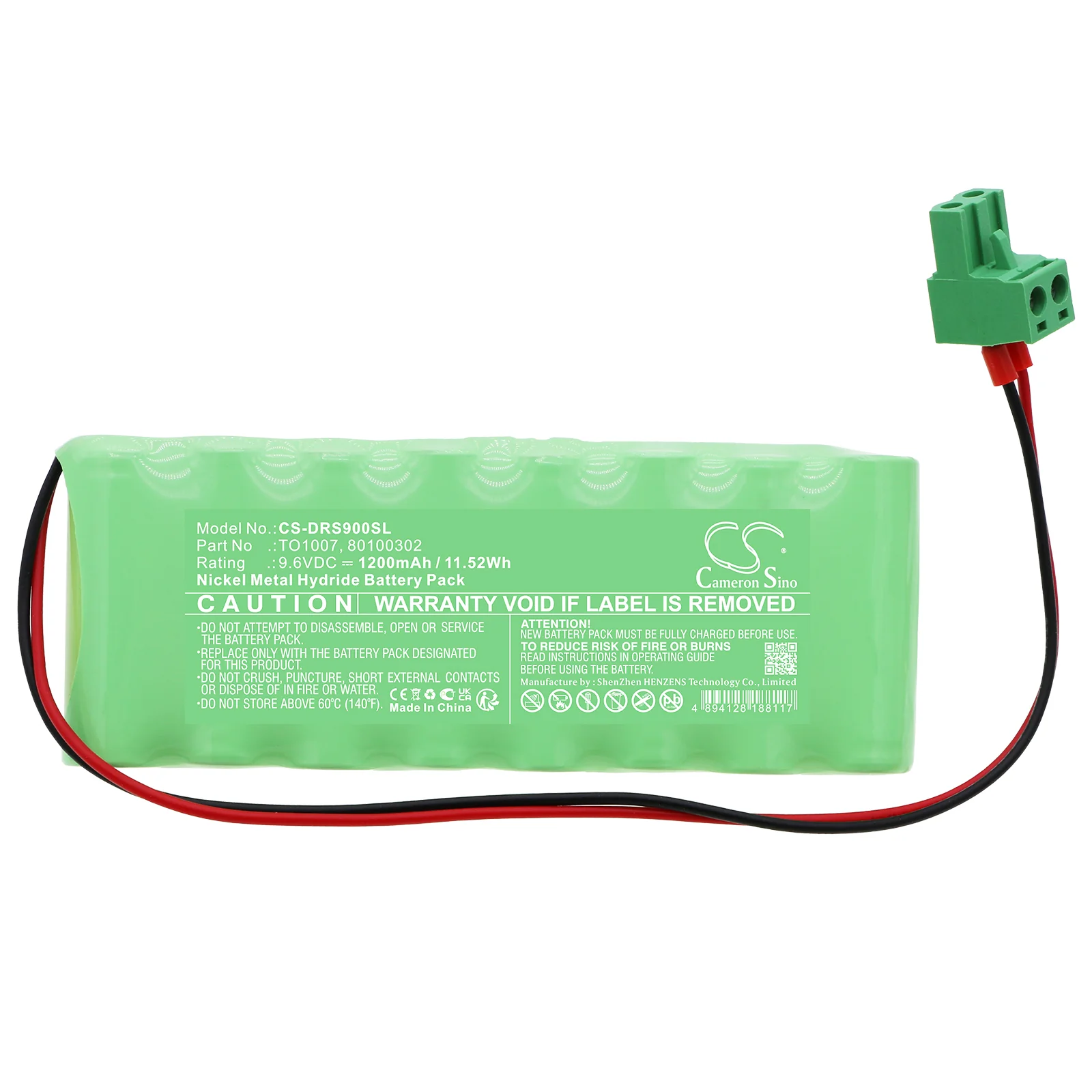CS-DRS900SL : Battery for Dorma ES90, ES100, ADT006 and others - Replaces Dorma TO1007, 80100302, ATD007 and others - Image 2