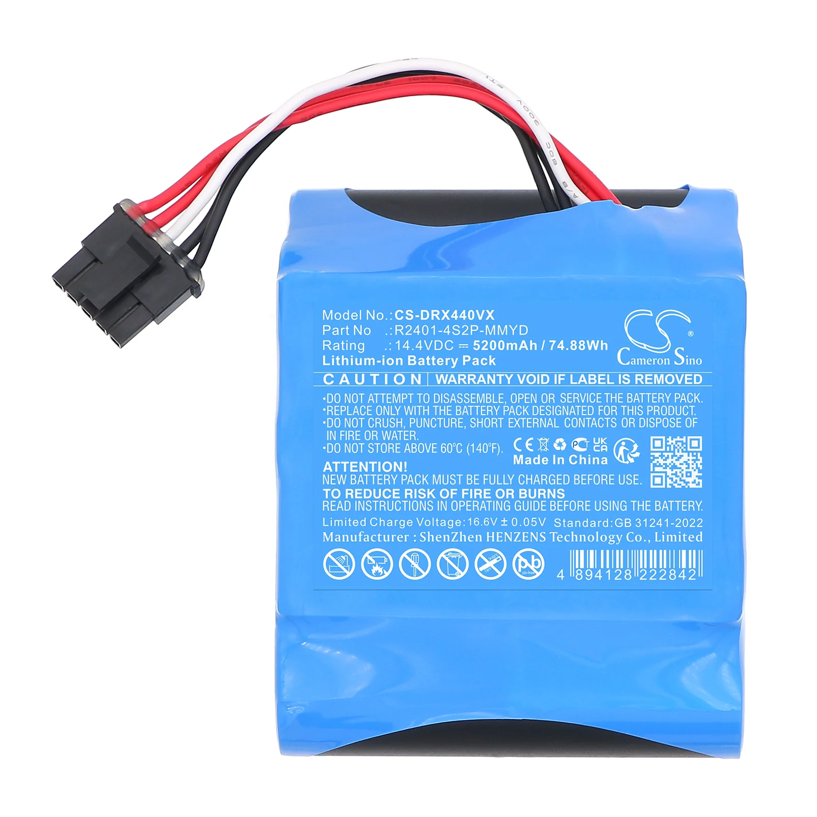 CS-DRX440VX : Battery for Dreame X40, X40 Pro - Replaces Dreame R2401-4S2P-MMYD, R2401-4S2P-XDEV - Image 3