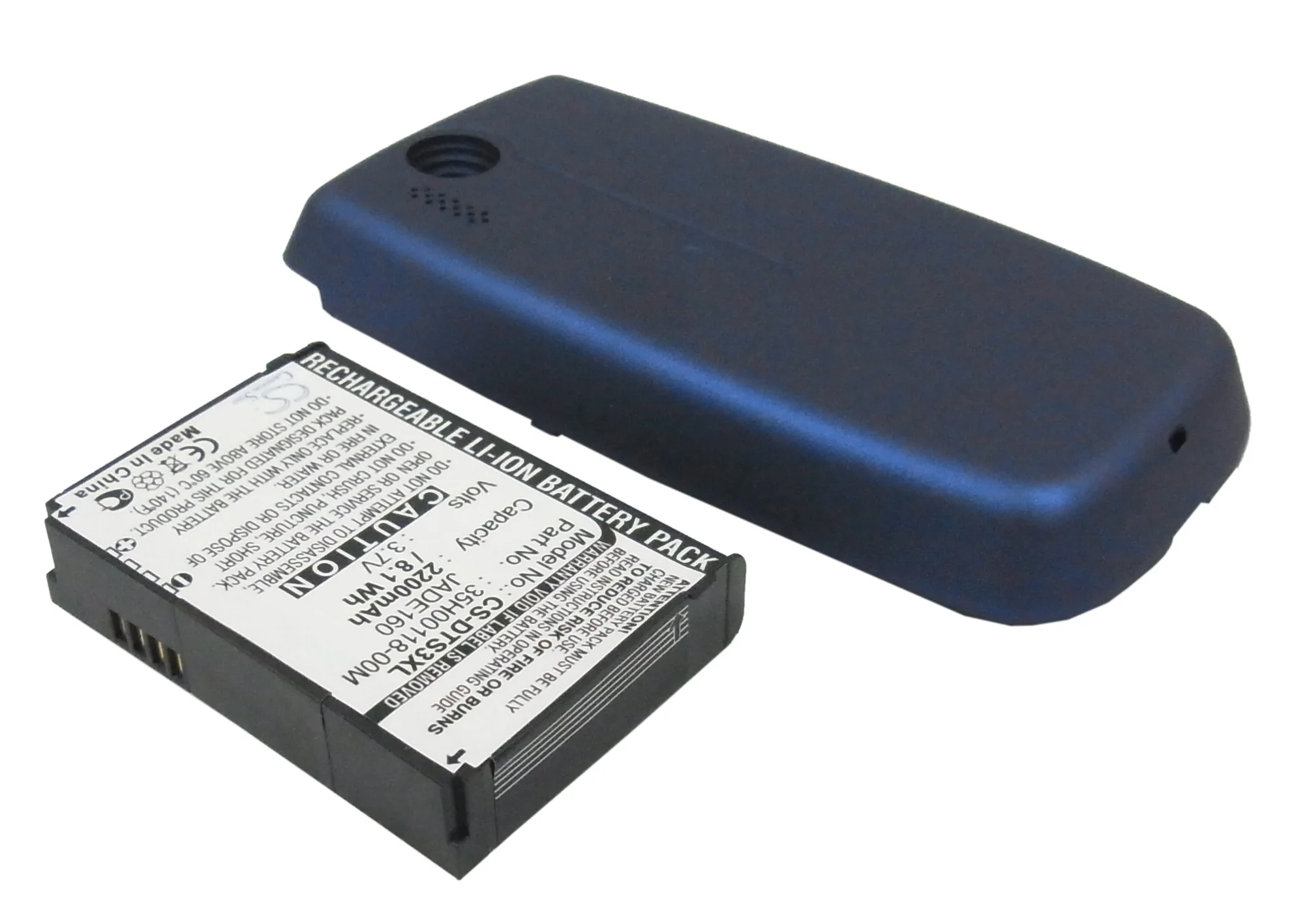 CS-DTS3XL : Battery for HTC Touch 3G, Jade, Jade 100 and others - Replaces HTC JADE160, 35H00118-00M, BA S330 - Image 2