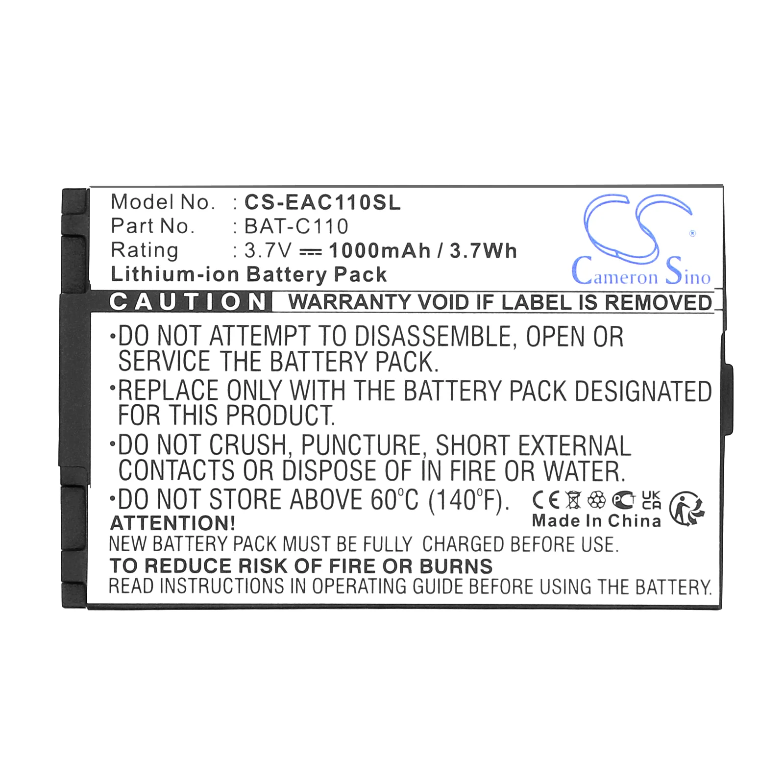 CS-EAC110SL : Battery for Emporia Telme C131, C131 - Replaces Emporia BAT-C110 - Image 5
