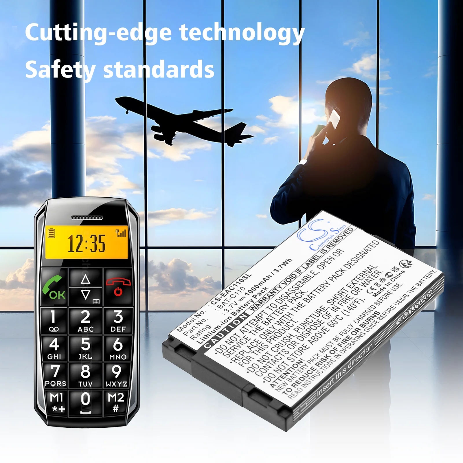 CS-EAC110SL : Battery for Emporia Telme C131, C131 - Replaces Emporia BAT-C110 - Image 6
