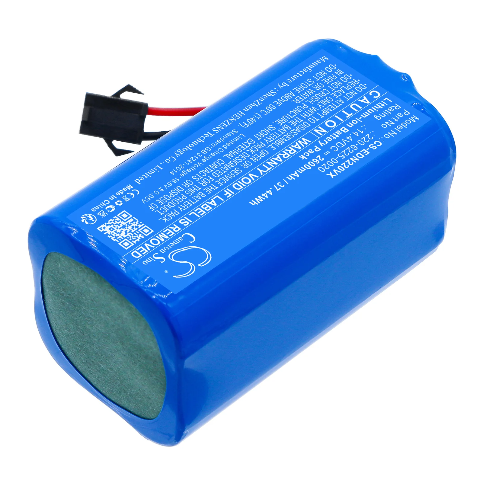 CS-EDN220VX : Battery for Lenovo E1-L, D450 - Replaces Ecovacs 220-6225-0020, NR18650 M26-4S1P-1, 220-6225-0021 - Image 2