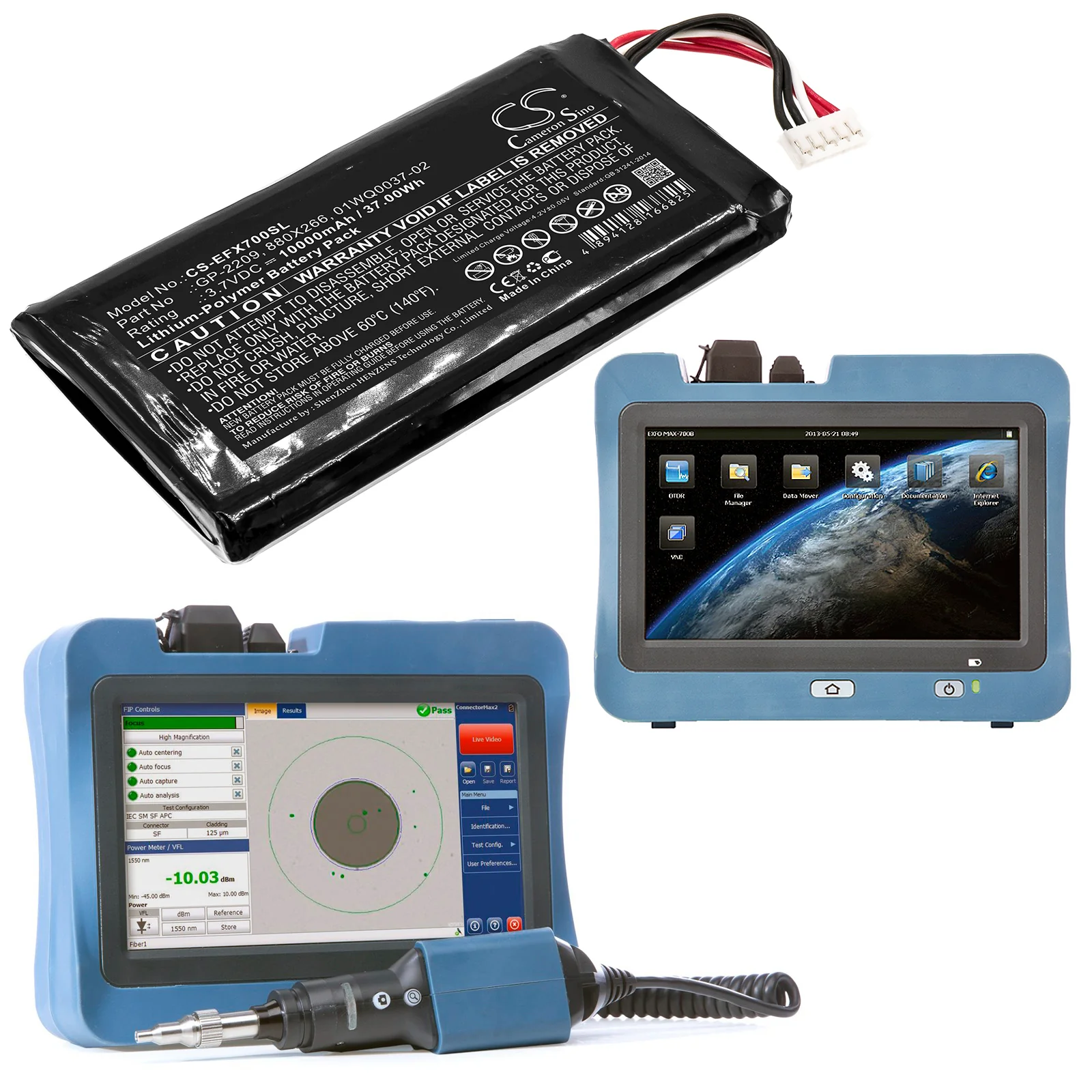 CS-EFX700SL : Battery for EXFO MAX-700, MAX-900, MAX-900FIP and others - Replaces EXFO GP-2209, 880X266, 01WQ0037-02 - Image 6