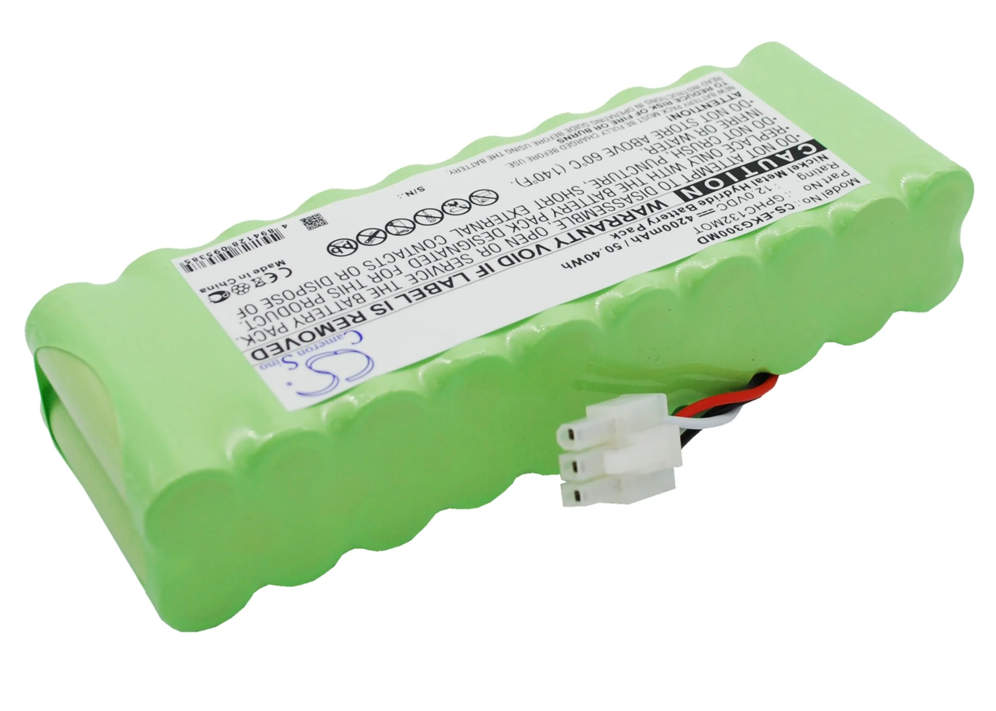 CS-EKG300MD : Battery for Bionet EKG3000, FC1400 TwinView Fetal Monitor, FC-1400 TwinView Fetal Monitor - Replaces Bionet GPHC132MOT - Image 3