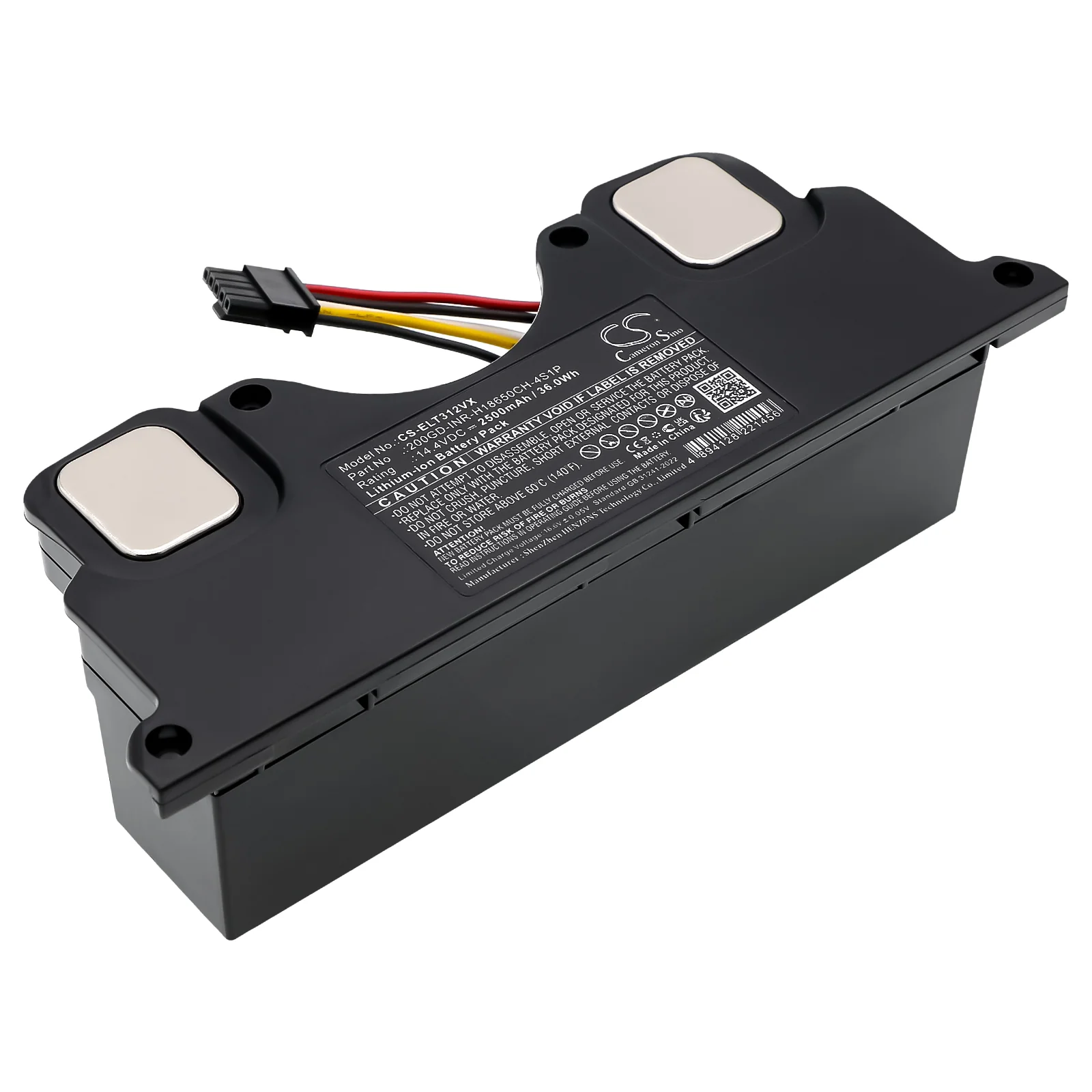 CS-ELT312VX : Battery for Electrolux EFP31312, EFR31223, EP31-15GYA and others - Replaces Electrolux 200GD-INR-H18650CH-4S1P