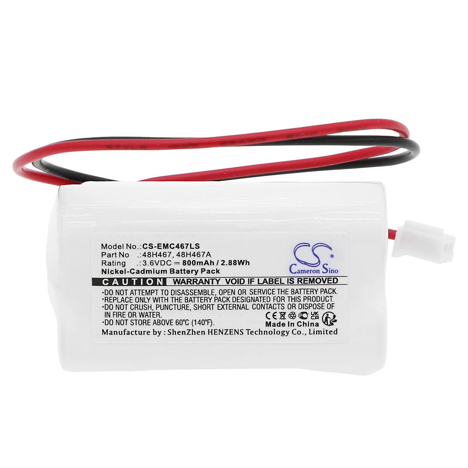 CS-EMC467LS : Battery for LumaPro 6CGL6 - Replaces LumaPro 48H467, 48H467A - Image 3