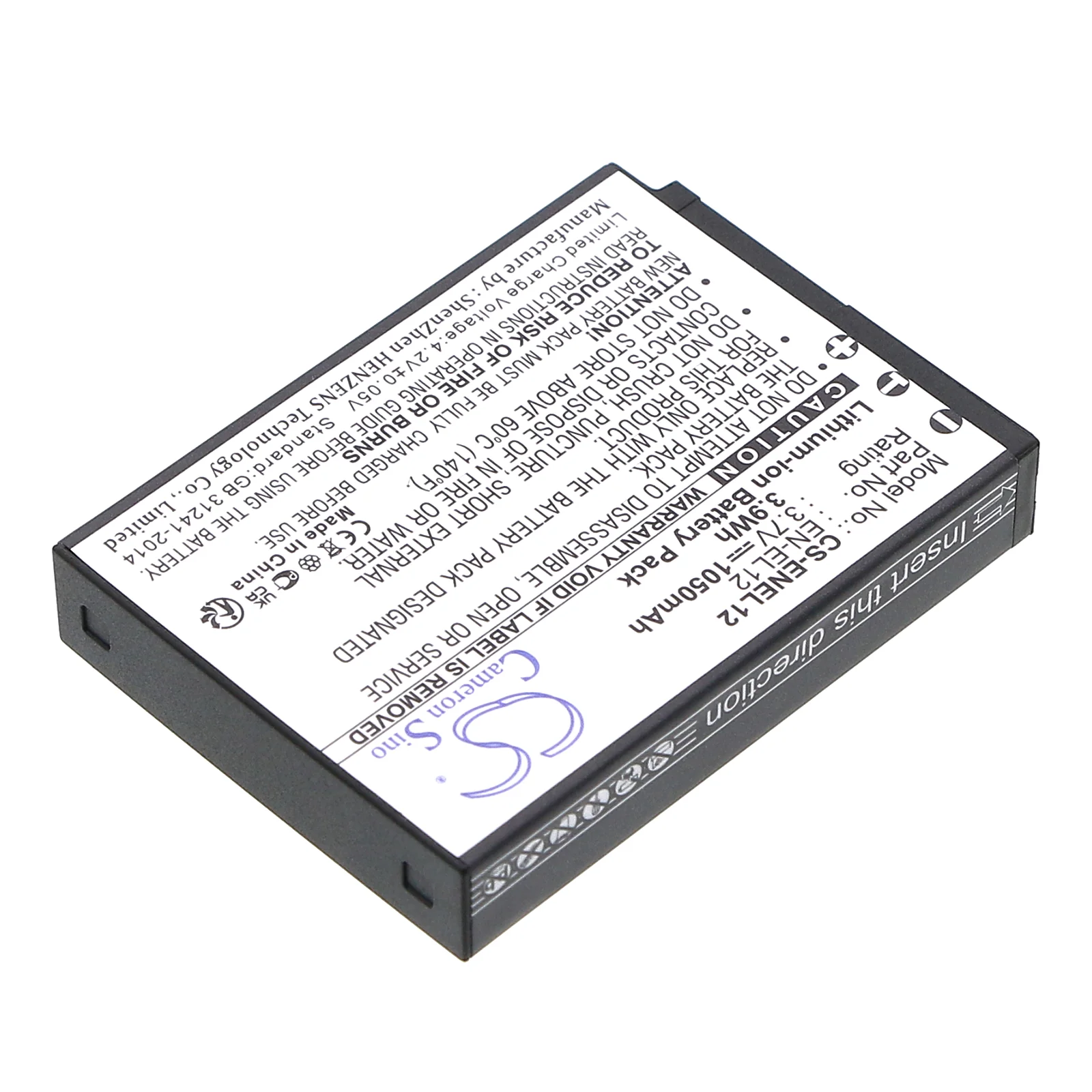 CS-ENEL12 : Battery for NiKon Coolpix S610, Coolpix S610c, Coolpix S710 and others - Replaces NiKon EN-EL12 - Image 3