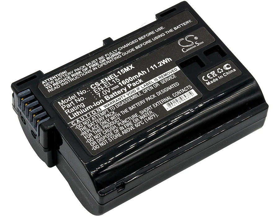 CS-ENEL15MX : Battery for NiKon Coolpix D7000, D800, Digital SLR D800 and others - Replaces NiKon EN-EL15, EN-EL15A, EN-EL15B and others - Image 2
