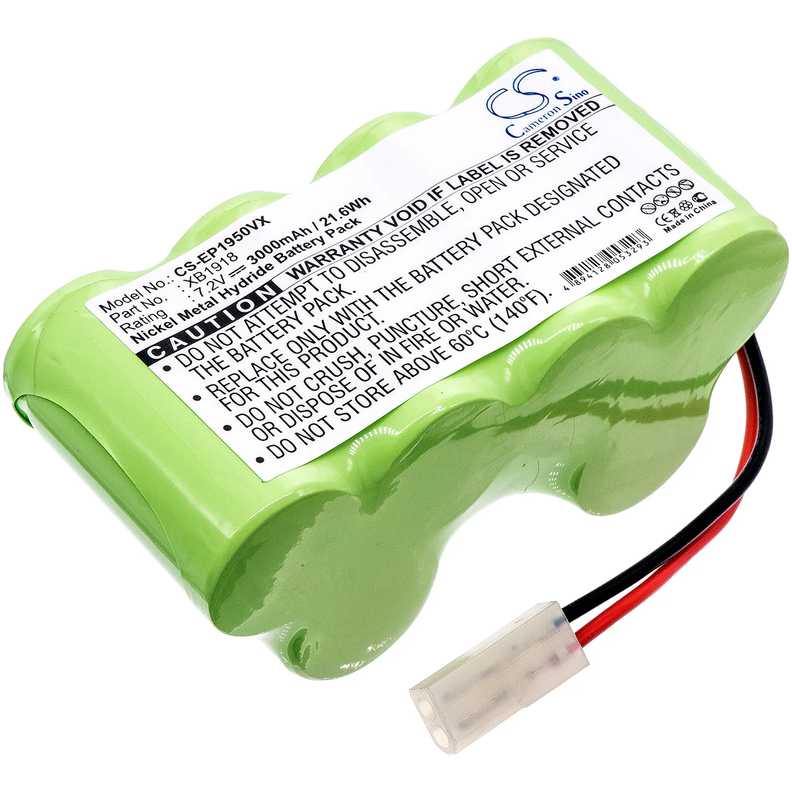 CS-EP1950VX : Battery for Euro Pro Shark V1950, Shark V1917, Shark VX3 and others - Replaces Euro Pro XB1918 - Image 3