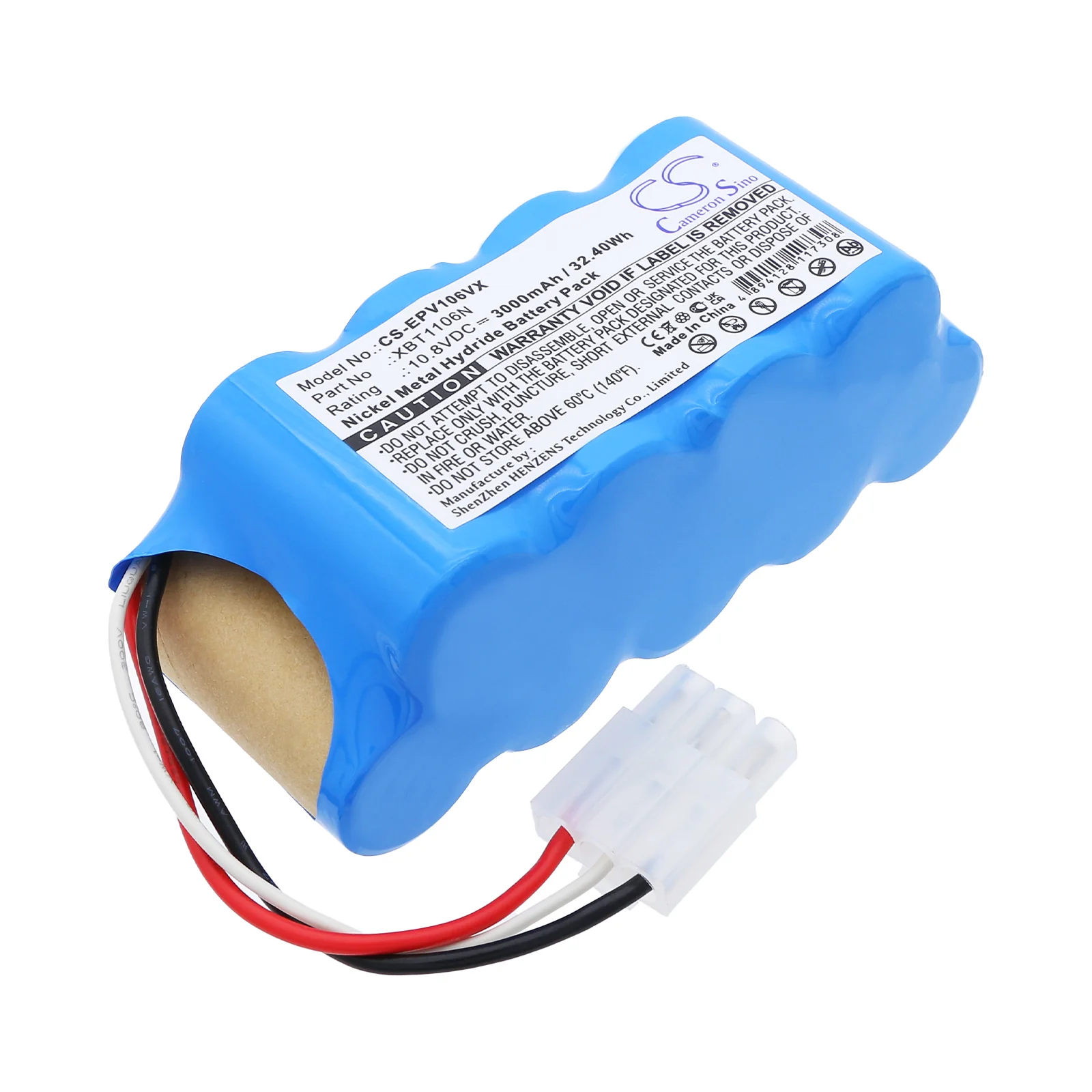 CS-EPV106VX : Battery for Euro Pro Shark Navigator SV116N Freestyle, SV1106N - Replaces Euro Pro XBT1106N - Image 3
