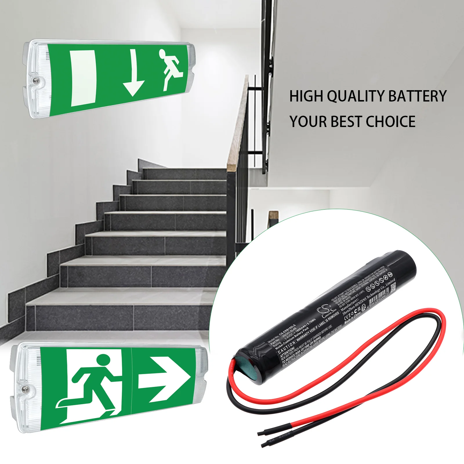 CS-ERB100LS : Battery for Eterna EB1, EML3MISO, EML3NMISO and others - Replaces Eterna 3SCH1-5L4B - Image 2