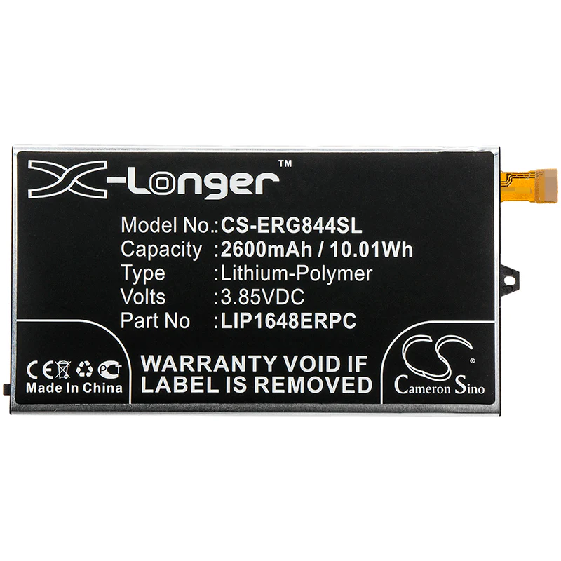 CS-ERG844SL : Battery for Sony Xperia XZ1 Compact, Xperia XZ1 Compact TD-LTE, SO-02K and others - Replaces Sony LIP1648ERPC - Image 4