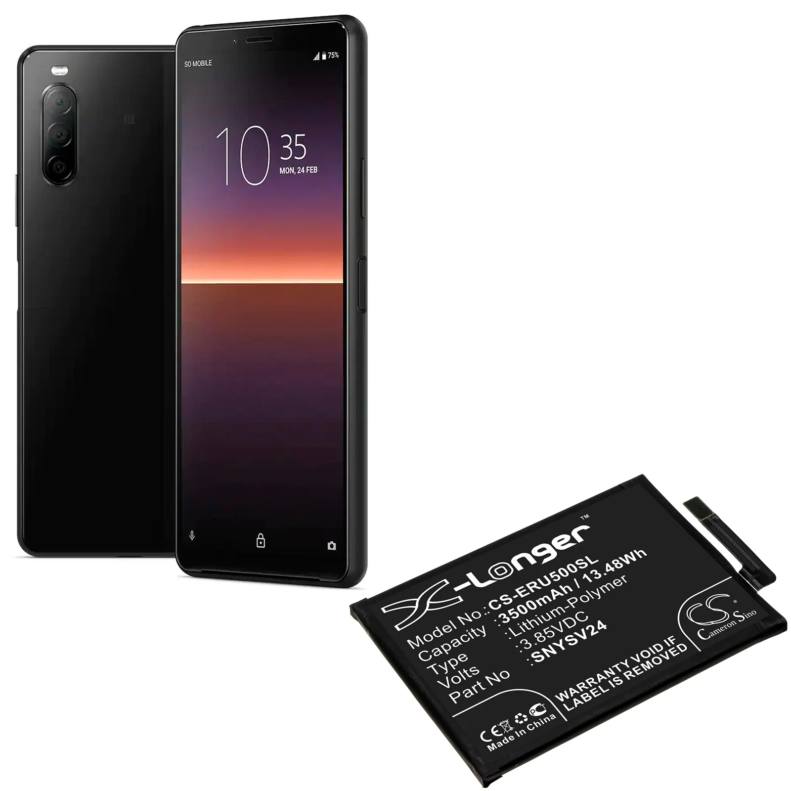 CS-ERU500SL : Battery for Sony Xperia 10 II, XQ-AU42, XQ-AU5 and others - Replaces Sony SNYSV24 - Image 5