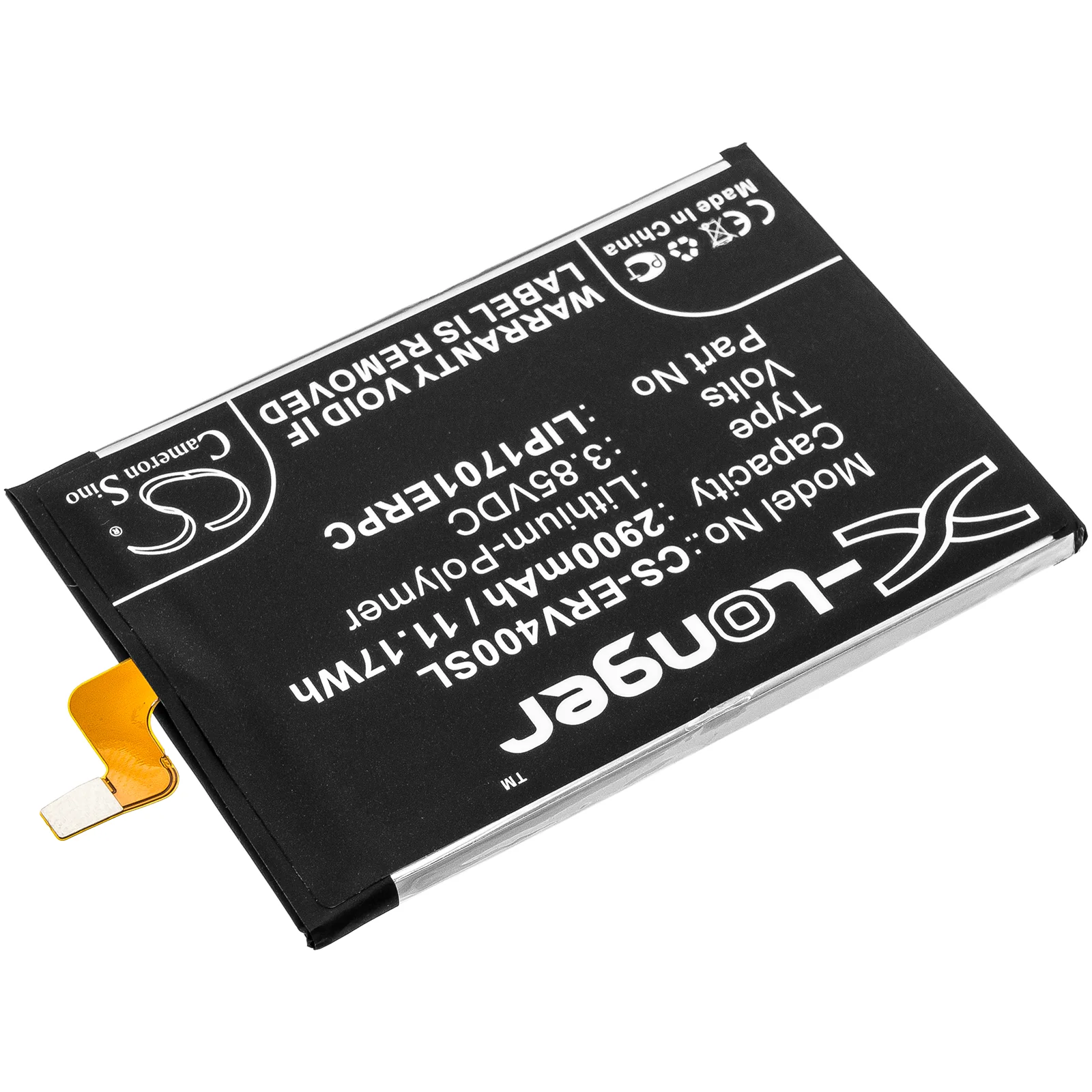 CS-ERV400SL : Battery for Sony Xperia 1 Global, J8110, PF13 and others - Replaces Sony LIP1701ERPC, 1315-7600 - Image 2