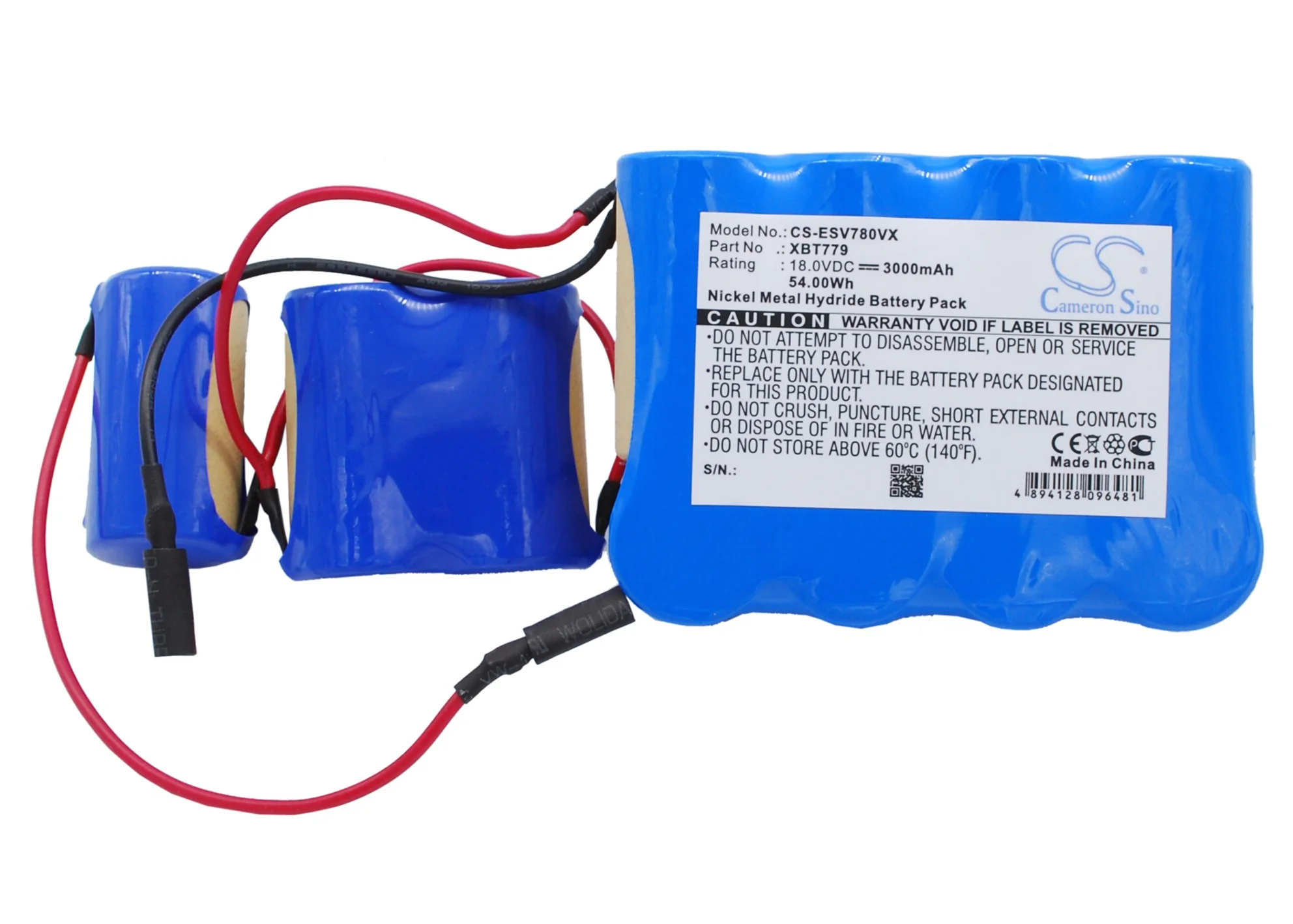 CS-ESV780VX : Battery for Euro Pro SV780, VX33, Pet Perfect II Hand Vac and others - Replaces Euro Pro XBT779 - Image 4