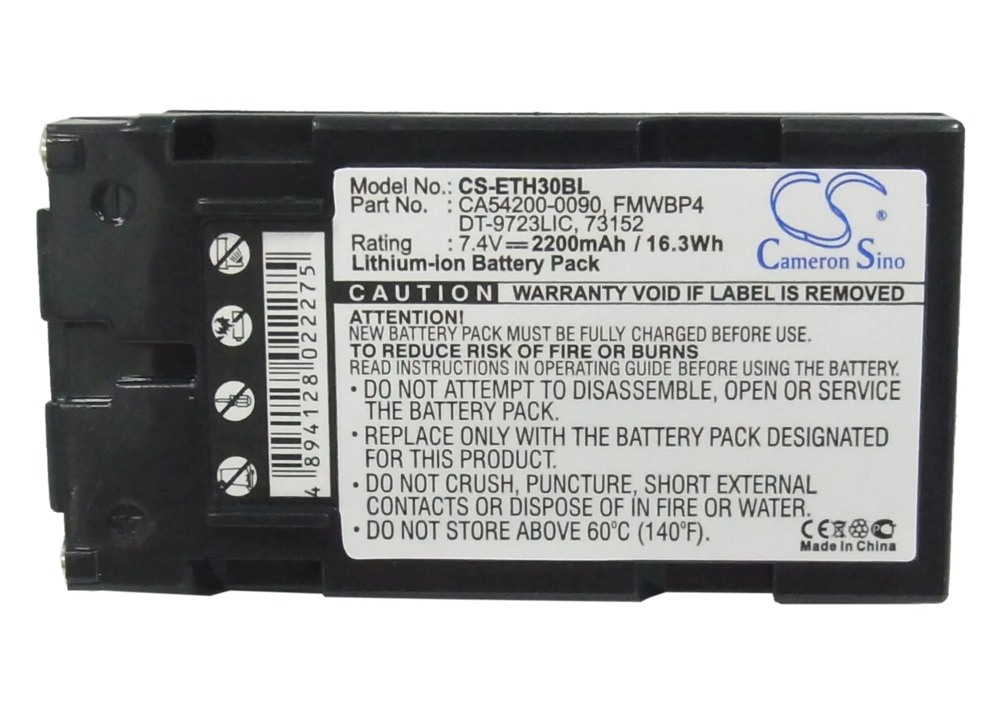 CS-ETH30BL : Battery for Intermec T2435, Antares 2420, Antares 2425 and others - Replaces Intermec CA54200-0090, FMWBP4 - Image 5