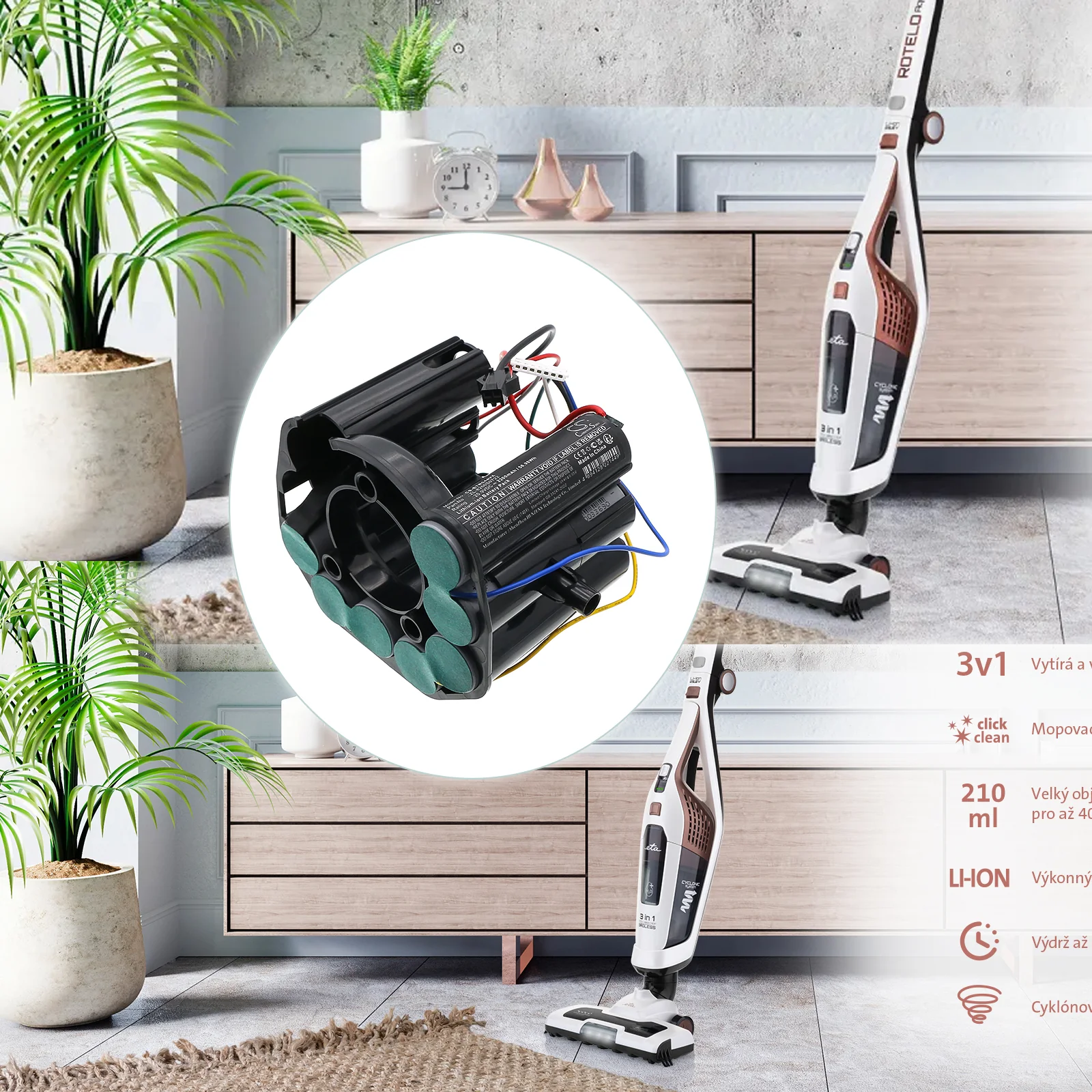 CS-ETR544VX : Battery for ETA 5448 Rotelo - Replaces ETA 5448 00030, ZL-8260S0722