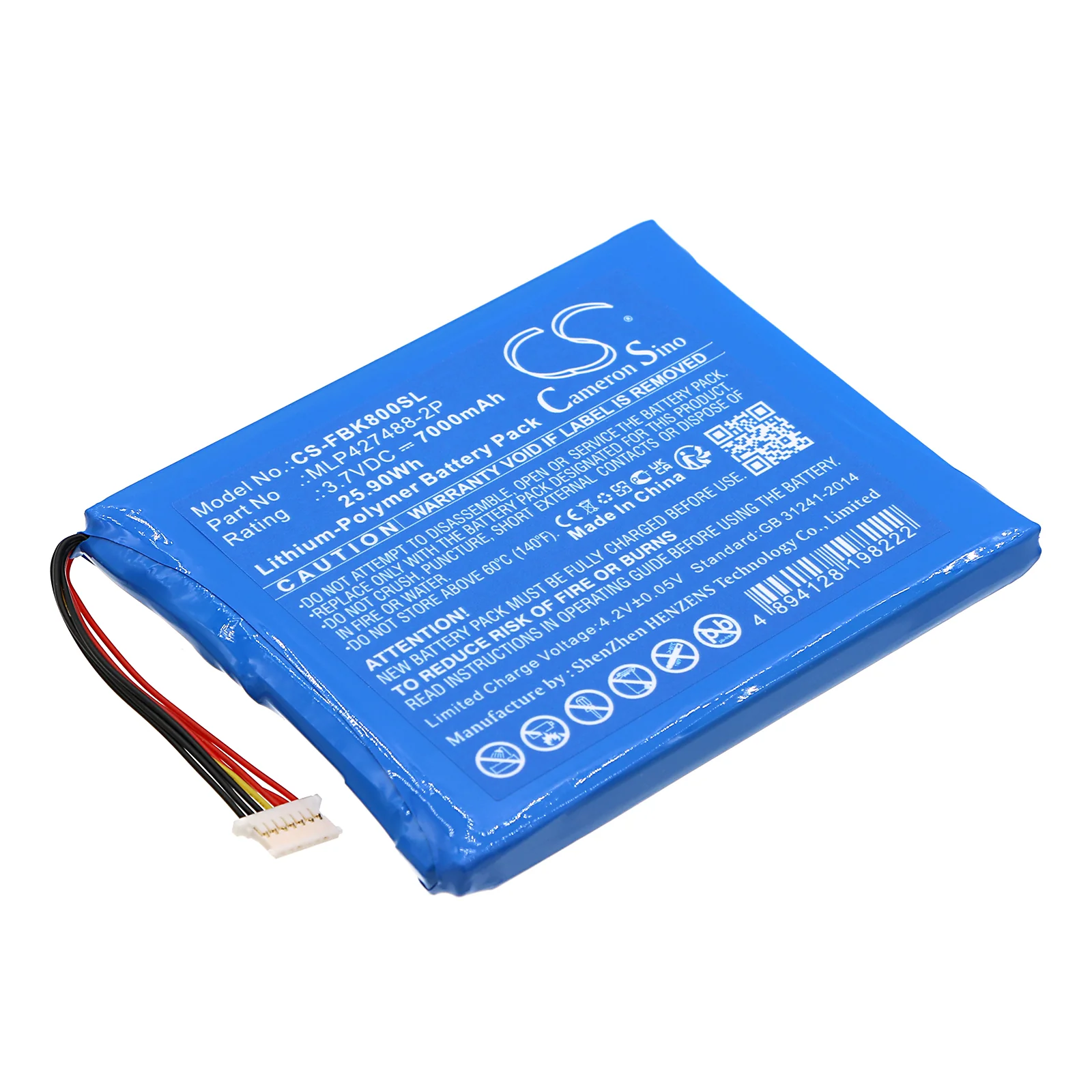 CS-FBK800SL : Battery for Fieldbook K80, K80 G2, Rugline RT86 Industrie Tablet - Replaces Fieldbook MLP427488-2P