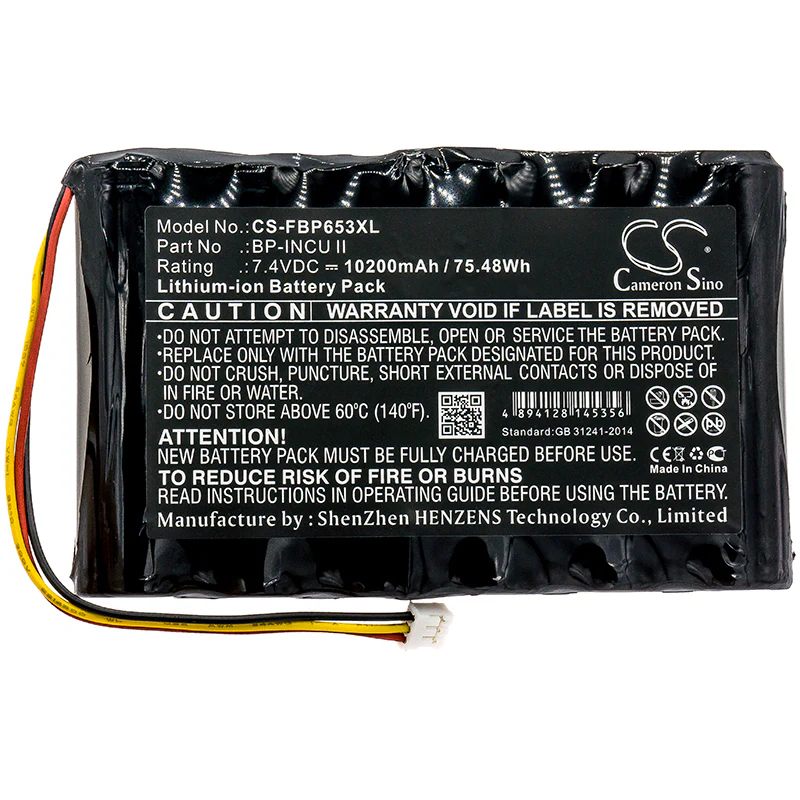 CS-FBP653XL : Battery for Fluke Biomedical INCU II Incubator, Radiant Warmer Analyzer - Replaces Fluke BP-INCU II - Image 2