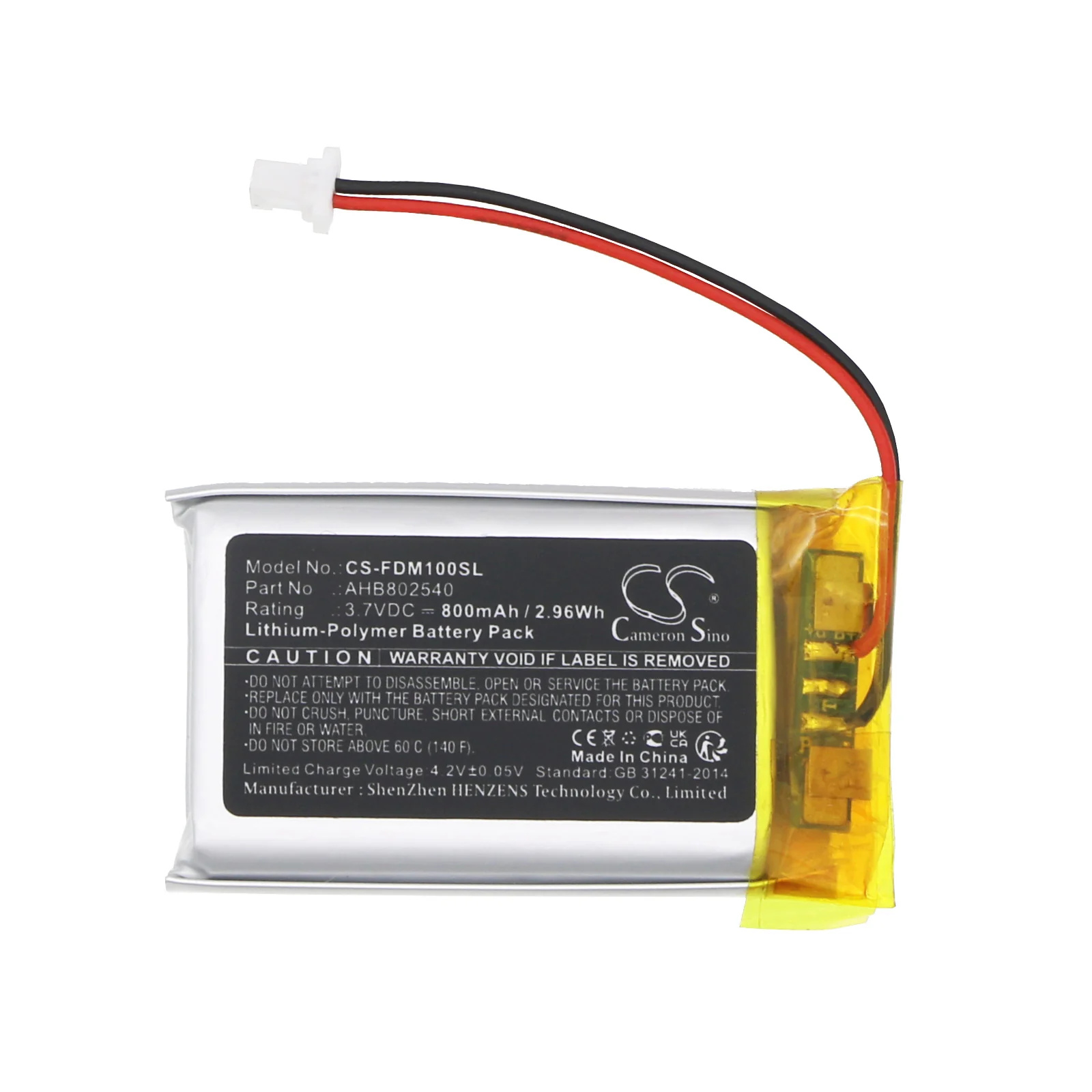 CS-FDM100SL : Battery for Fodsports M1S Pro - Replaces Fodsports AHB802540 - Image 2