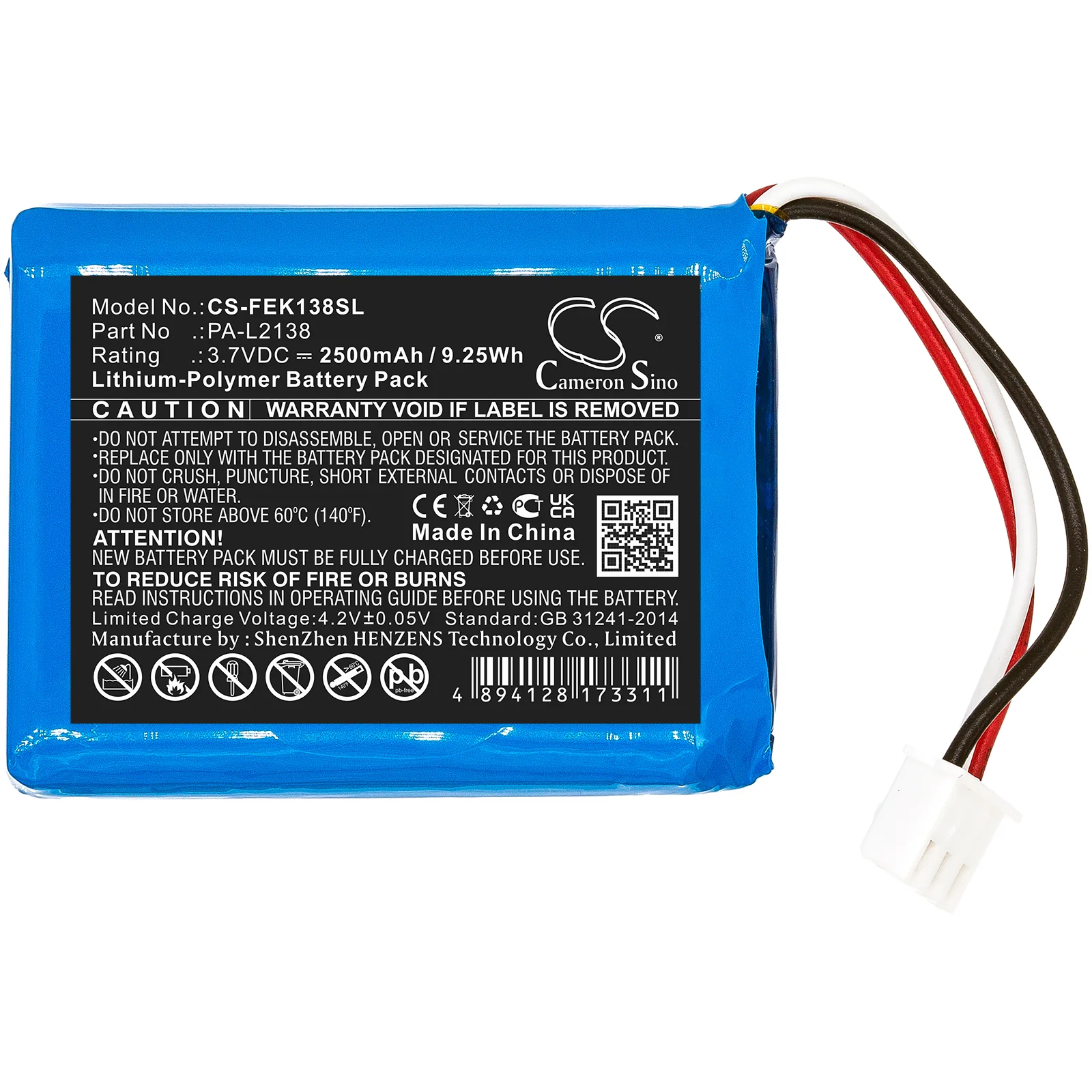 CS-FEK138SL : Battery for Fey Elektronik PA-L2138 - Image 3