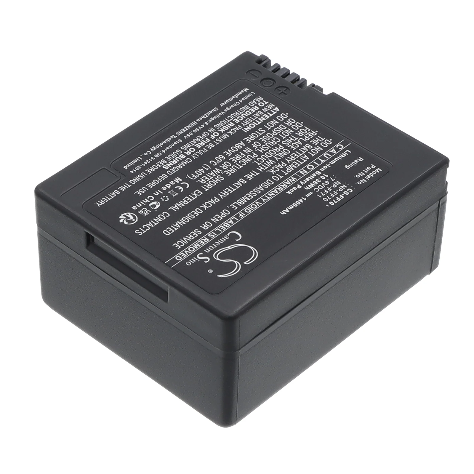 CS-FF70 : Battery for Sony DCR-PC9, DCR-PC120BT, DCR-PC115 and others - Replaces Sony NP-FF70, NP-FF71, NP-FF71S - Image 3