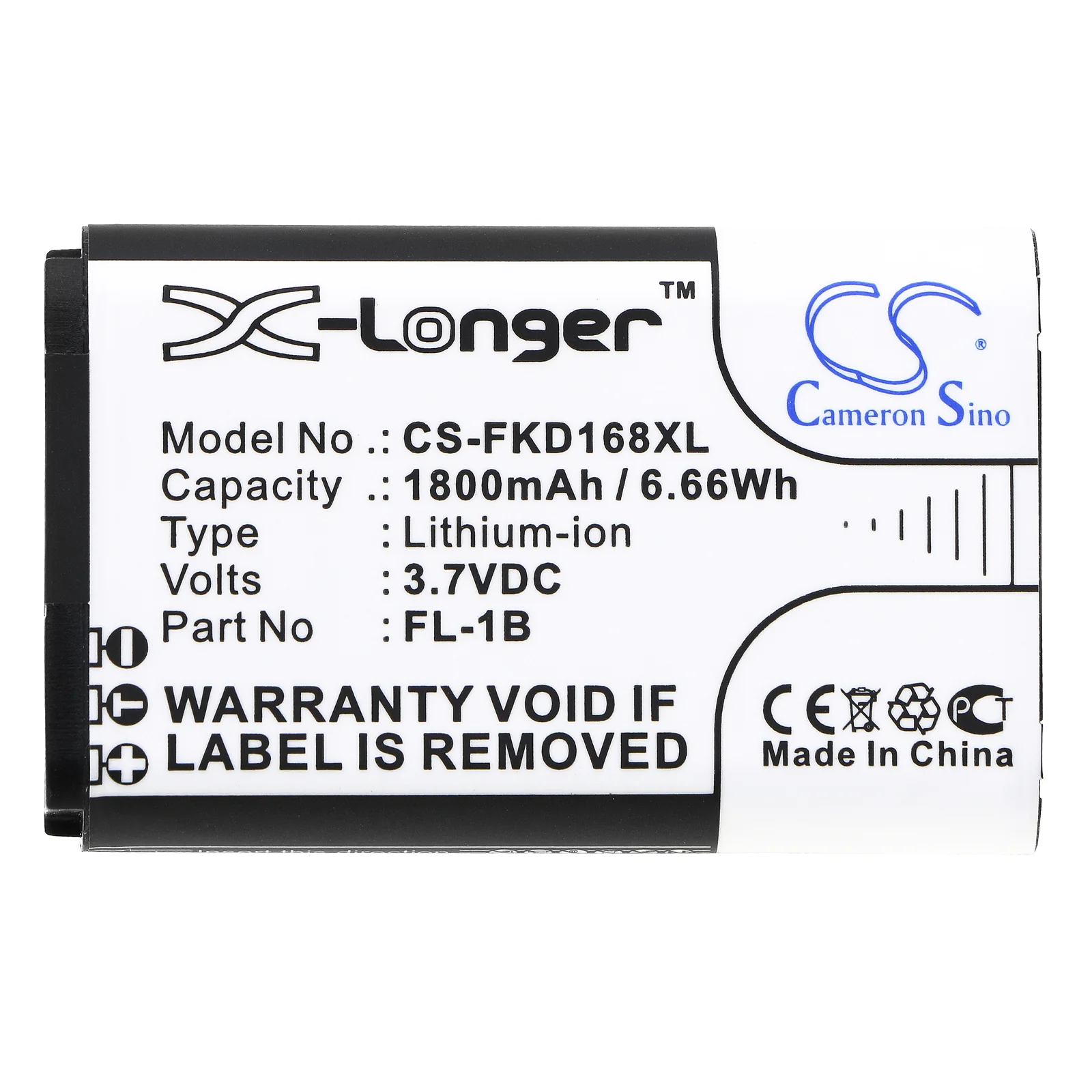 CS-FKD168XL : Battery for Fukuda EK-168G, EK-268G, EK-468G - Replaces Fukuda FL-1B - Image 3