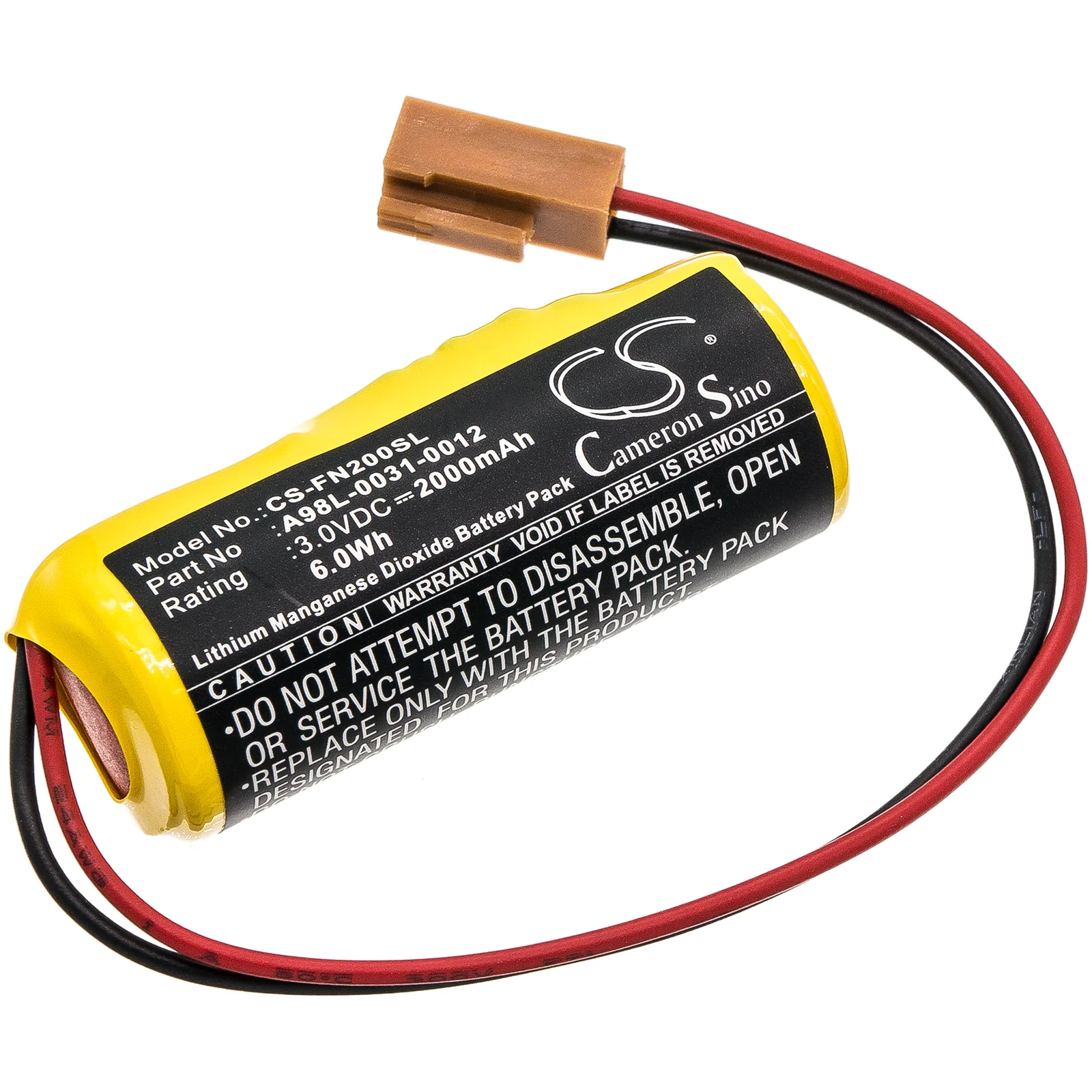 CS-FN200SL : Battery for Le Blonde 77 CNC router programmable logic controller industrial computer - Replaces Le Blonde A98L-0031-0012, A98L00310012, CR17540SE-RL - Image 2