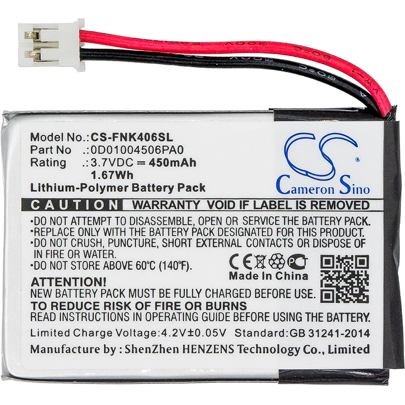 CS-FNK406SL : Battery for Franklin EST-4016 - Replaces Franklin 0D01004506PA0 - Image 3