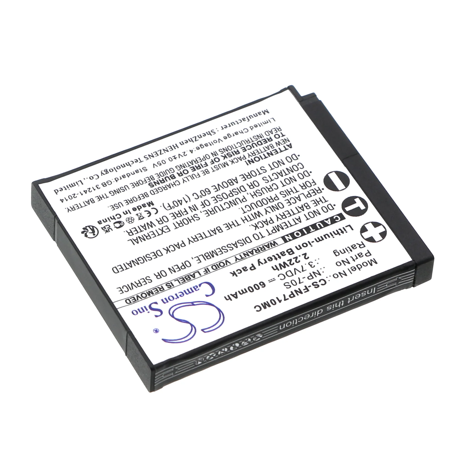CS-FNP710MC : Battery for Fujifilm Instax Mini 99 - Replaces Fujifilm NP-70S - Image 2