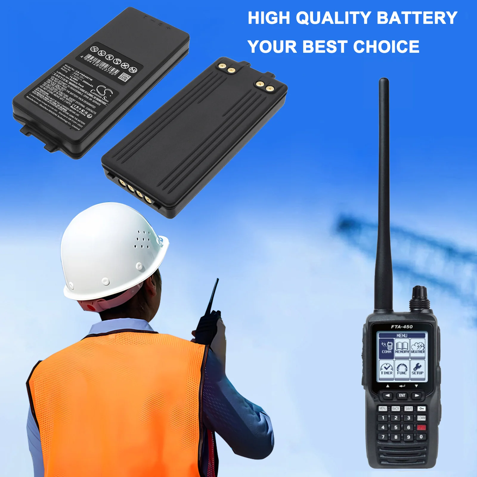 CS-FNR450TW: Replaces SBR-39Li, SBR-12Li, 7.4v 2000mAh Li-ION - Image 2