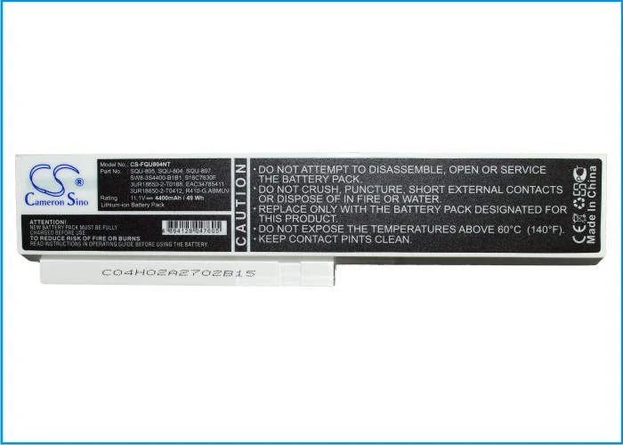 CS-FQU804NT : Battery for Philips Freevents 15NB8611/05, Freevents 15NB8611 - Replaces Philips SQU-805, SQU-804, SQU-807 and others - Image 4