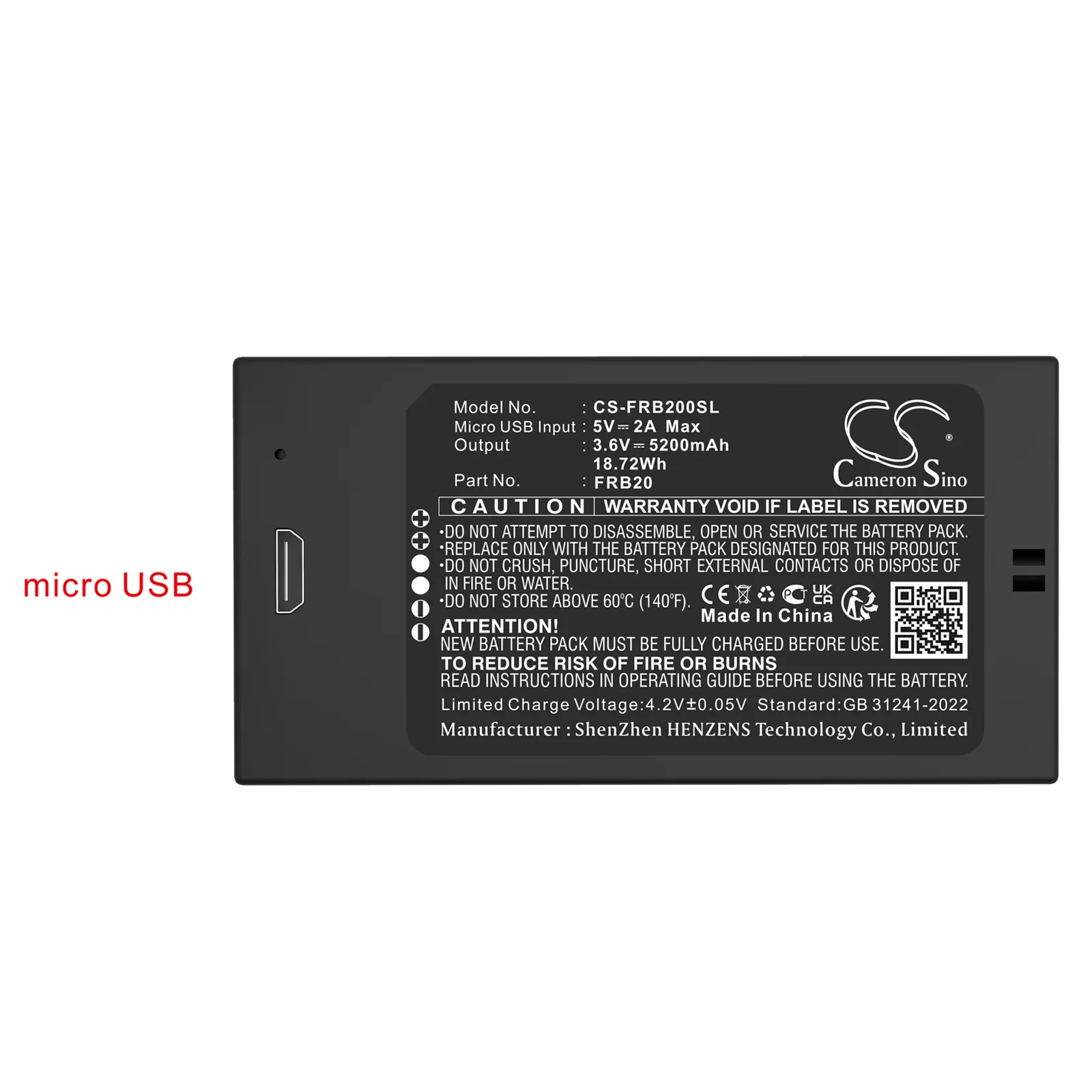 CS-FRB200SL : Battery for Imou Cell 2 Camera - Replaces Imou FRB20 - Image 3