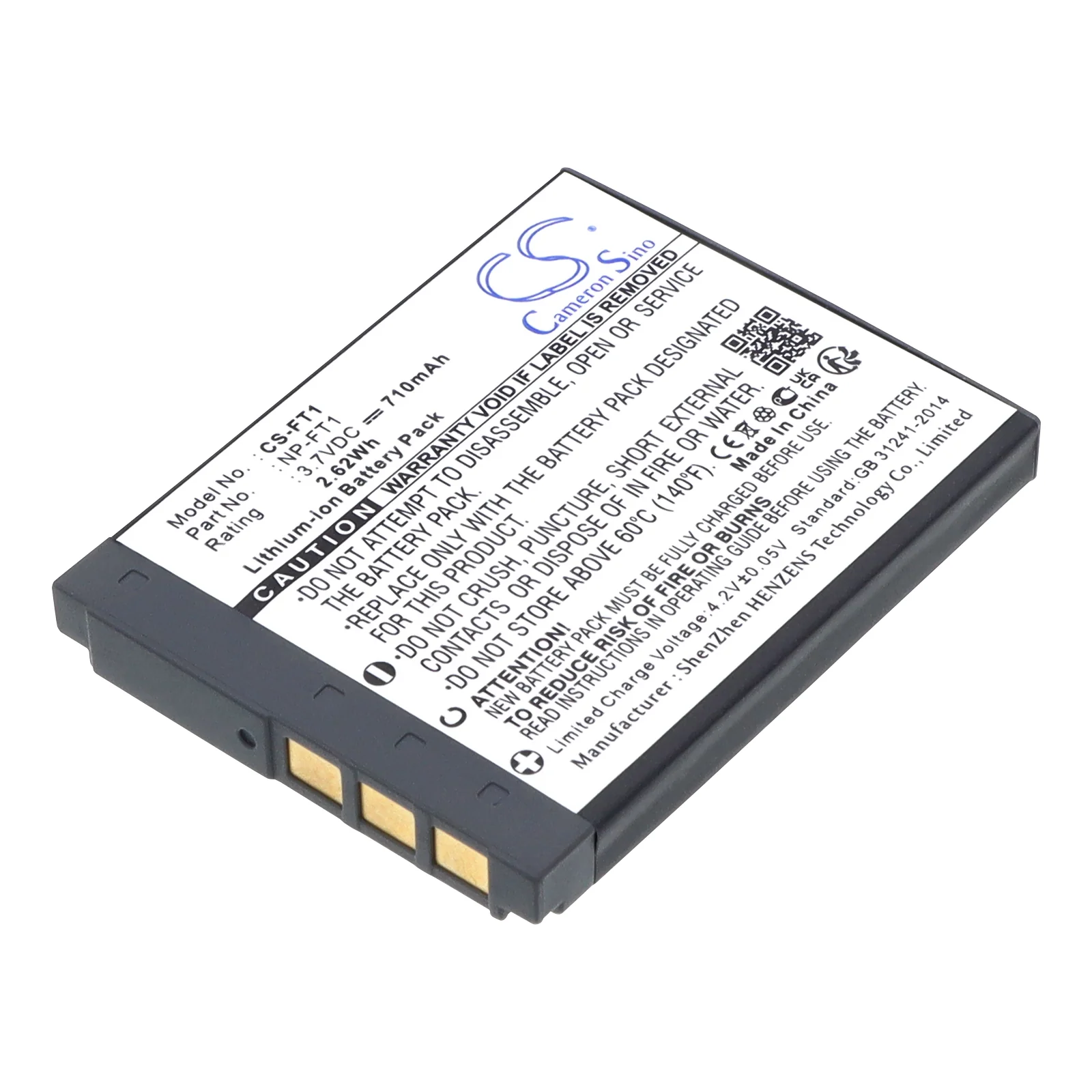 CS-FT1 : Battery for Sony Cyber-shot DSC-T3, Cyber-shot DSC-L1/L, Cyber-shot DSC-T1 and others - Replaces Sony NP-FT1 - Image 3
