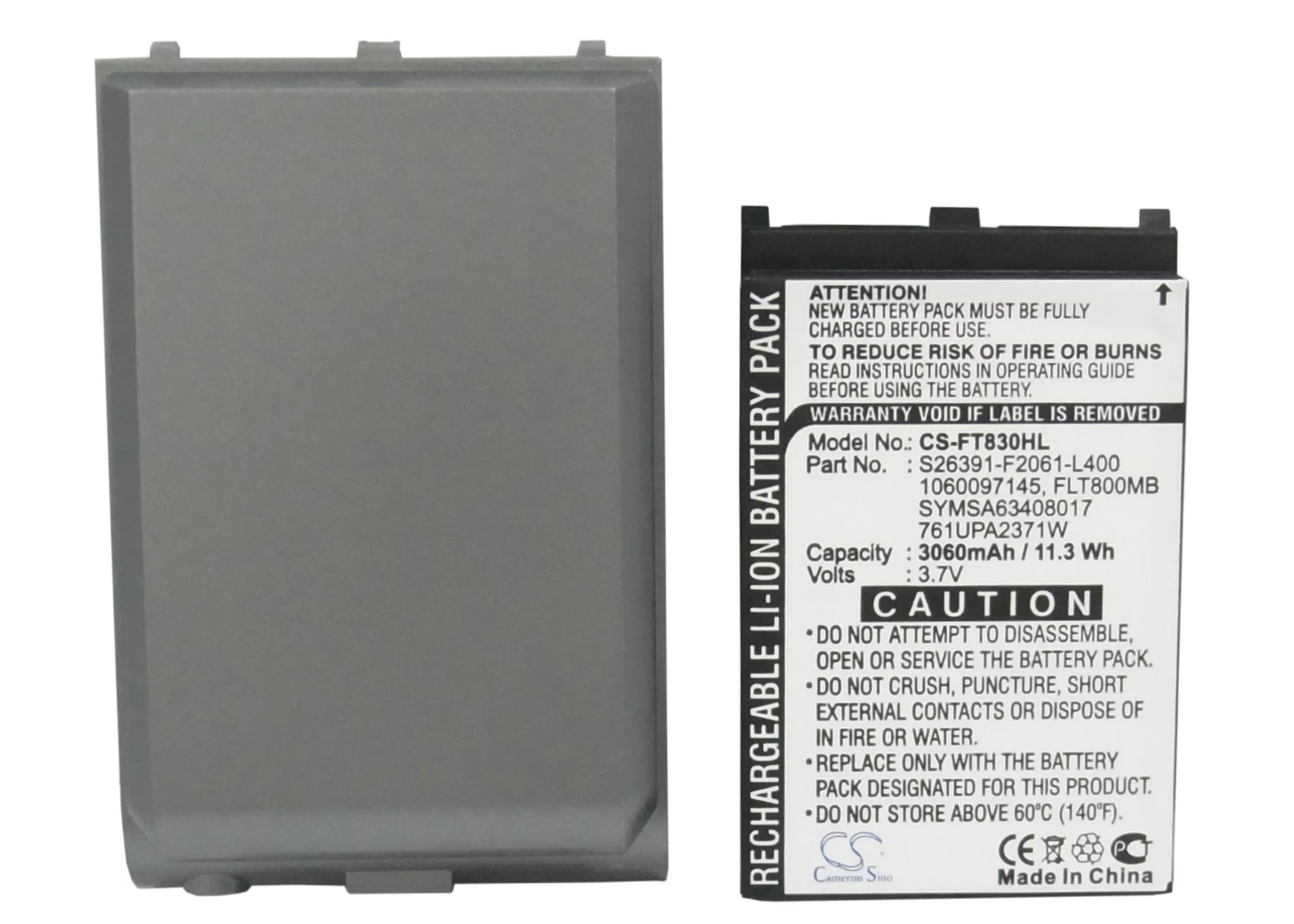 CS-FT830HL : Battery for Fujitsu Loox T800, Loox T810, Loox T830 - Replaces Fujitsu S26391-F2061-L400, 1060097145, PLT800MB and others - Image 5