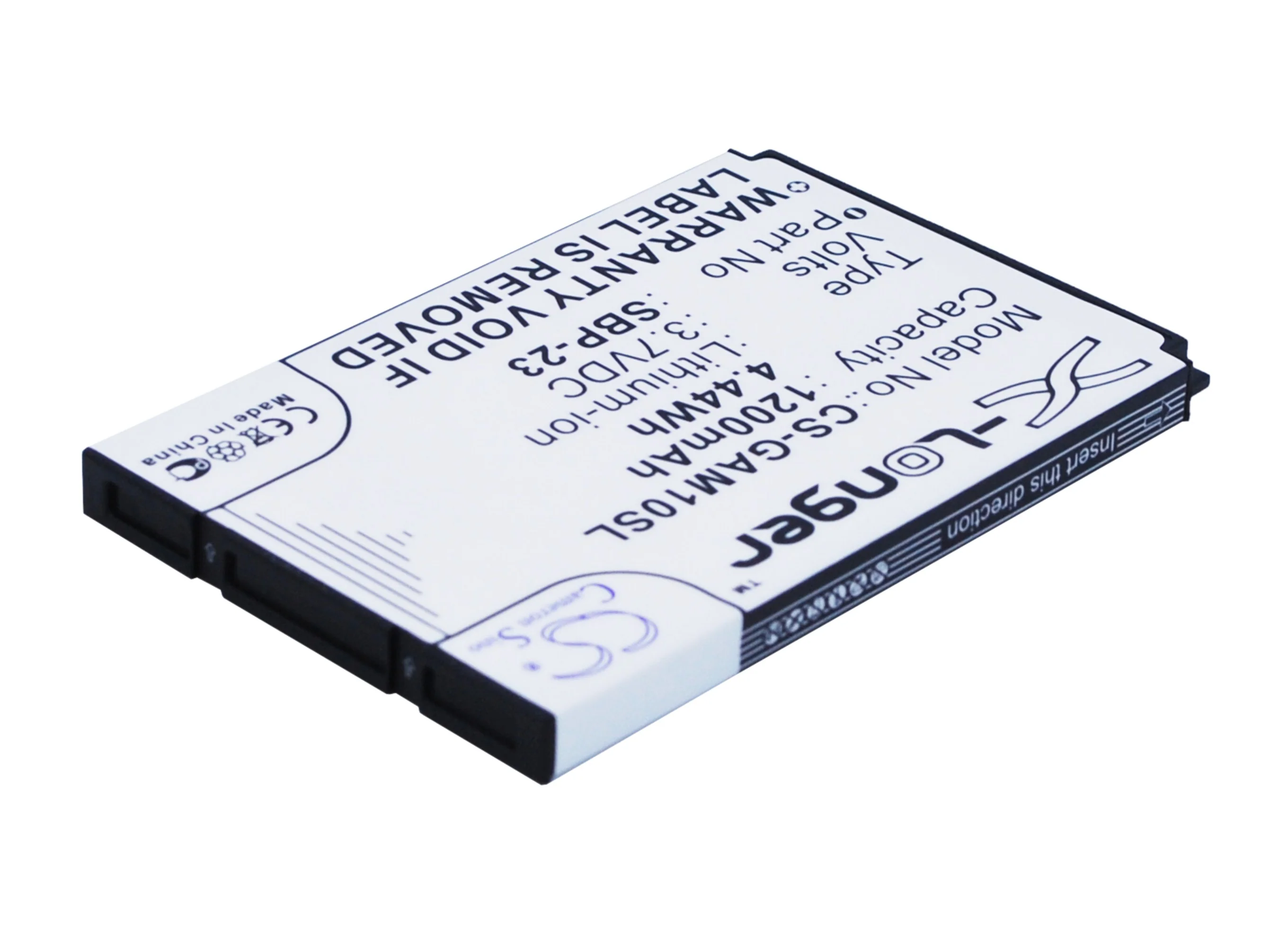 CS-GAM10SL : Battery for Garmin-Asus Nuvifone M10, Nuvifone M10E, Nuvifone A10 - Replaces Garmin-Asus SBP-23, 361-00048-00 - Image 2