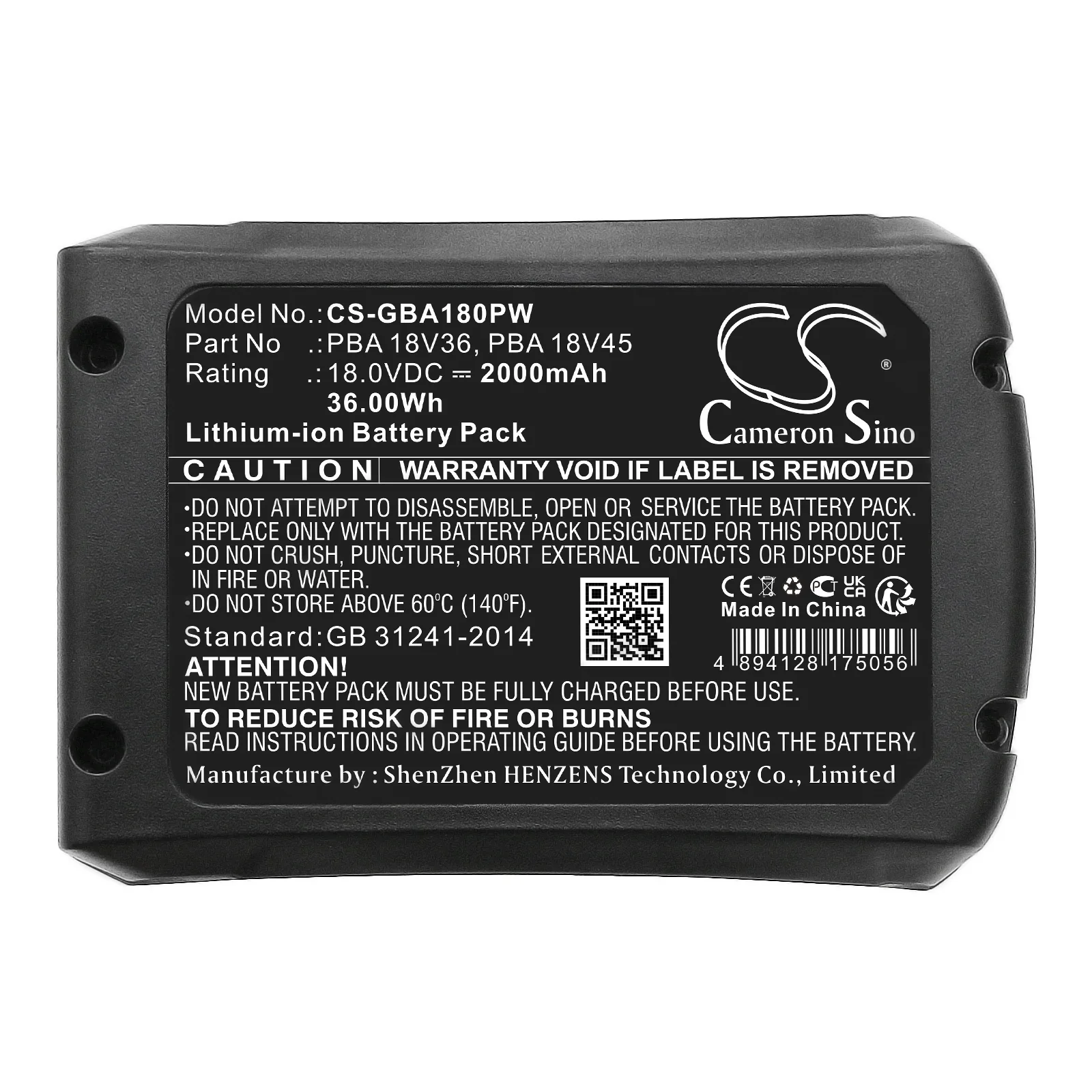 CS-GBA180PW : Battery for Gardena PowerMax 32/36V, PowerMax 32/36V P4A solo, TCS 20 and others - Replaces Gardena PBA 18V36, PBA 18V45, PBA 18V72 and others - Image 5