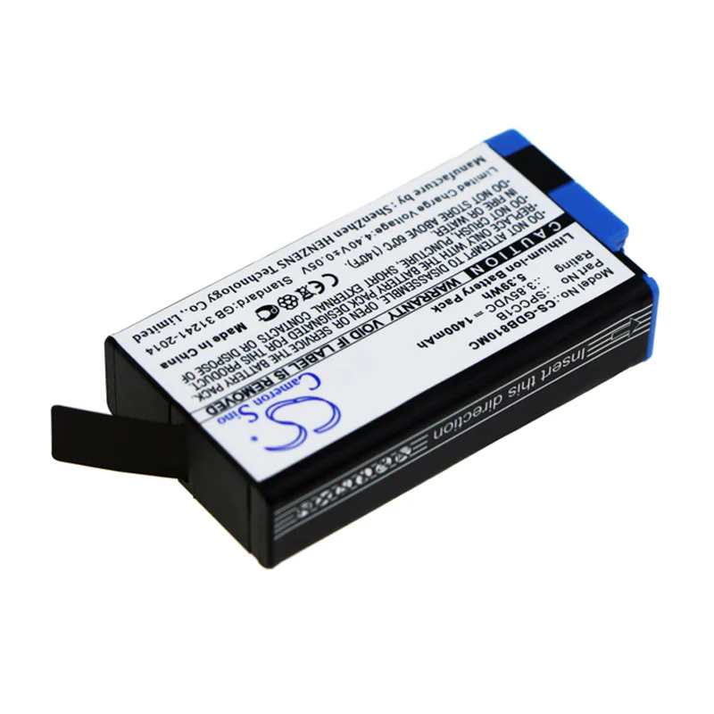 CS-GDB810MC : Battery for GoPro Max, Max 360, ACBAT-001 - Replaces GoPro SPCC1B, 601-26762-000 - Image 2
