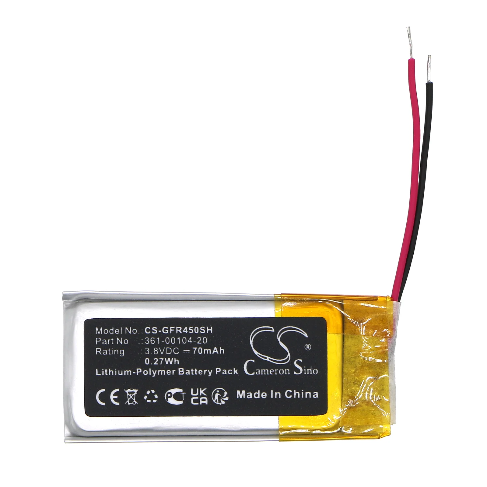 CS-GFR450SH : Battery for Garmin Forerunner 45, Swim 2 - Replaces Garmin 361-00104-20, 361-00104-00 - Image 3