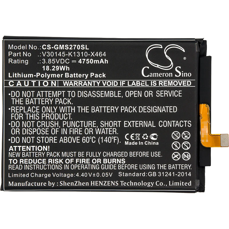 CS-GMS270SL : Battery for Gigaset GS270 - Replaces Gigaset V30145-K1310-X464 - Image 3
