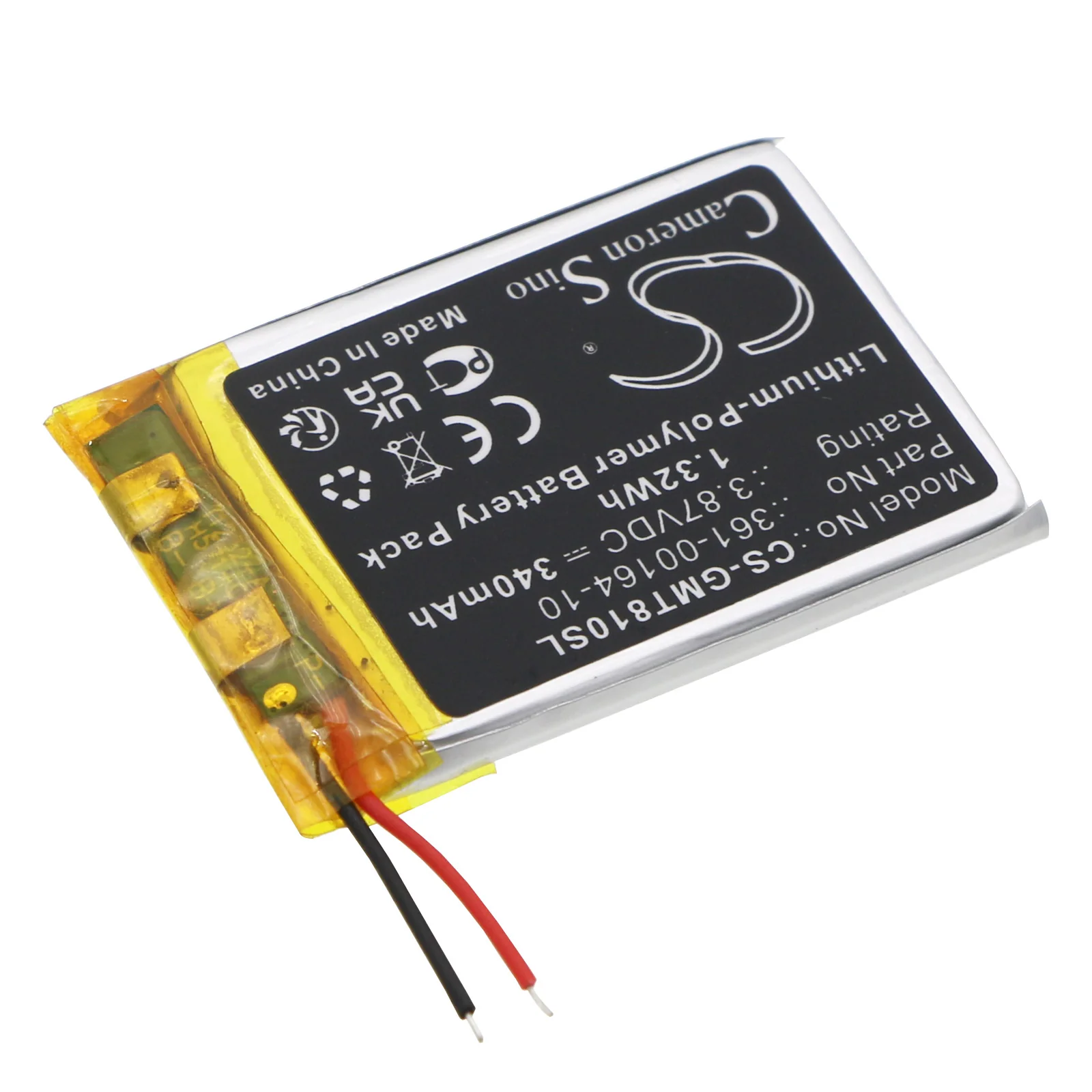 CS-GMT810SL : Battery for Garmin STD-810G, Instinct Solar - Replaces Garmin 361-00164-10, 361-00164-00, 361-00136-10 - Image 2