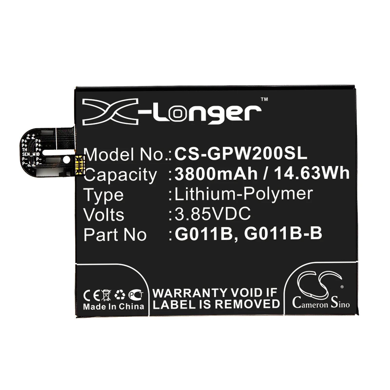 CS-GPW200SL : Battery for Google G011C, Pixel 2 XL 2017, Pixel XL2 2017 - Replaces Google G011B, G011B-B, 35H00273-00M - Image 5