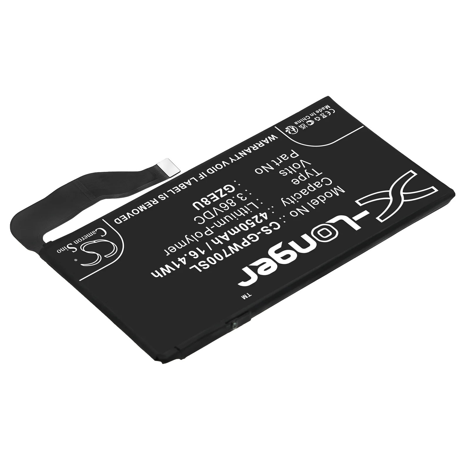 CS-GPW700SL : Battery for Google Pixel 7, GVU6C, GQML3 - Replaces Google GZE8U - Image 2