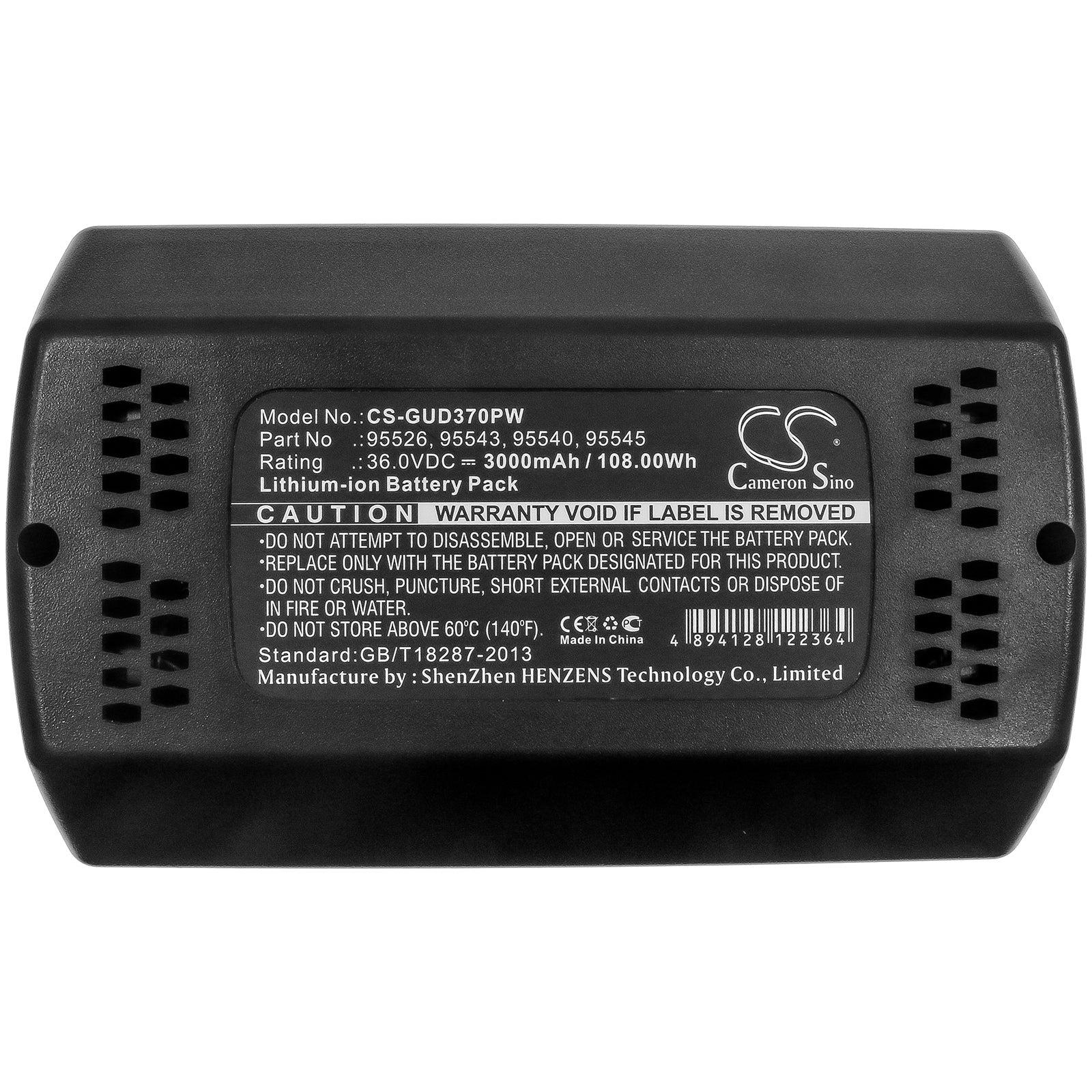 CS-GUD370PW : Battery for Gude Rasenmaher 370/36, Rasenmaher 430/36, Kettensage 300/36 and others - Replaces Gude 95526, 95543, 95540 and others - Image 3