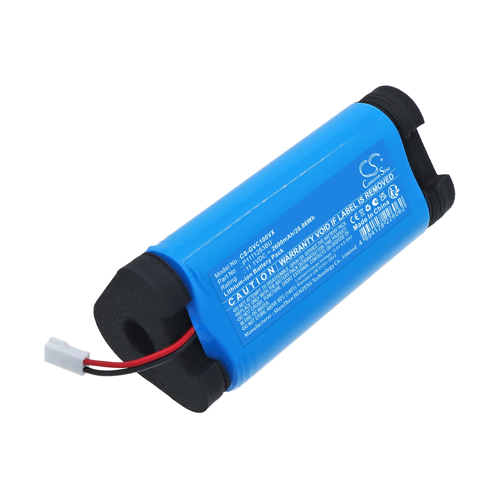 CS-GVC100VX : Battery for GRE Electric Vac VCB10,  Wet Runner BRB75,  Wet Runner RBR120 - Replaces GRE Electric P1111283BU,  PSD18650 - Image 3