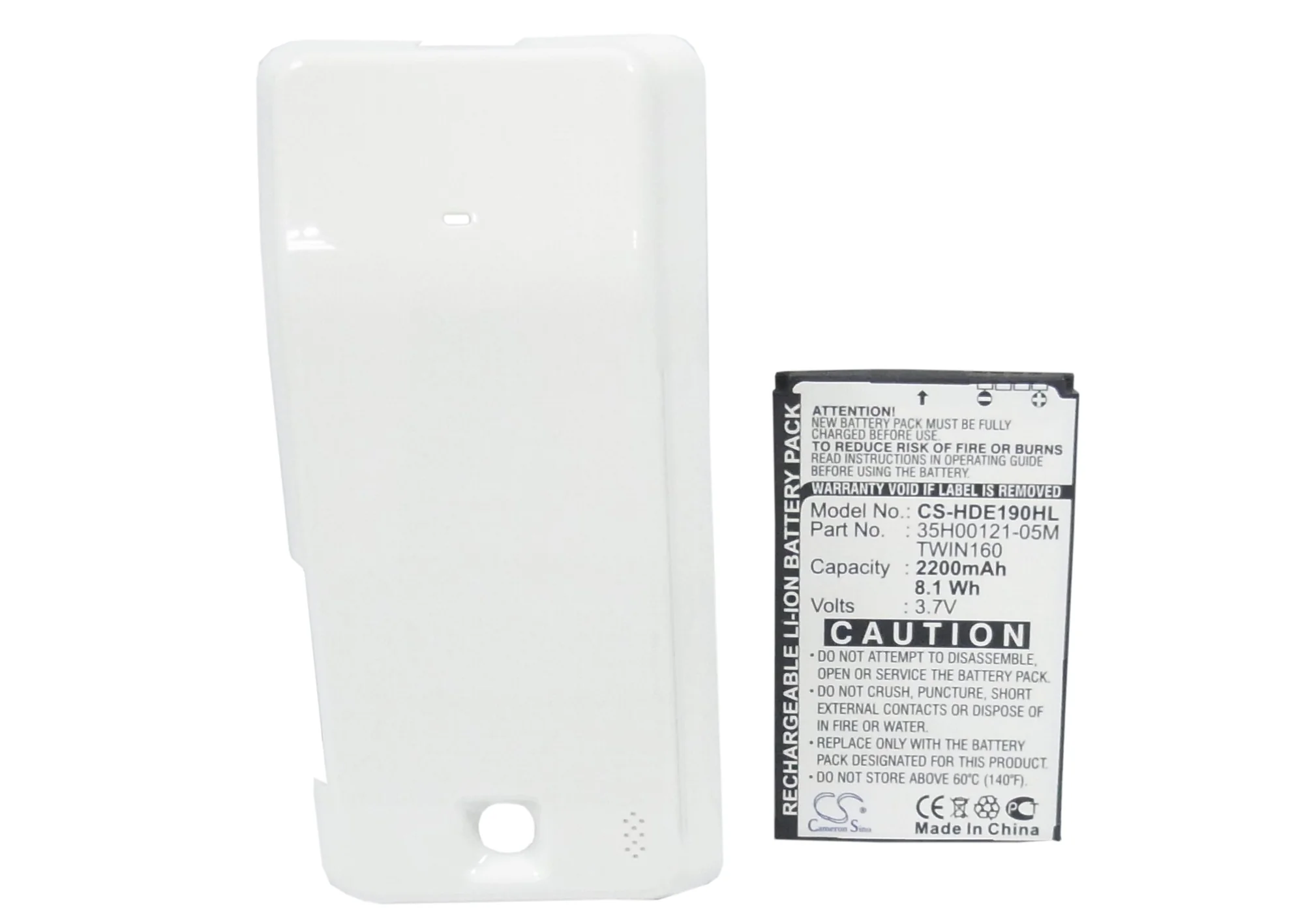 CS-HDE190HL : Battery for T-Mobile G2 Touch - Replaces HTC TWIN160, 35H00121-05M, BA S380 - Image 5